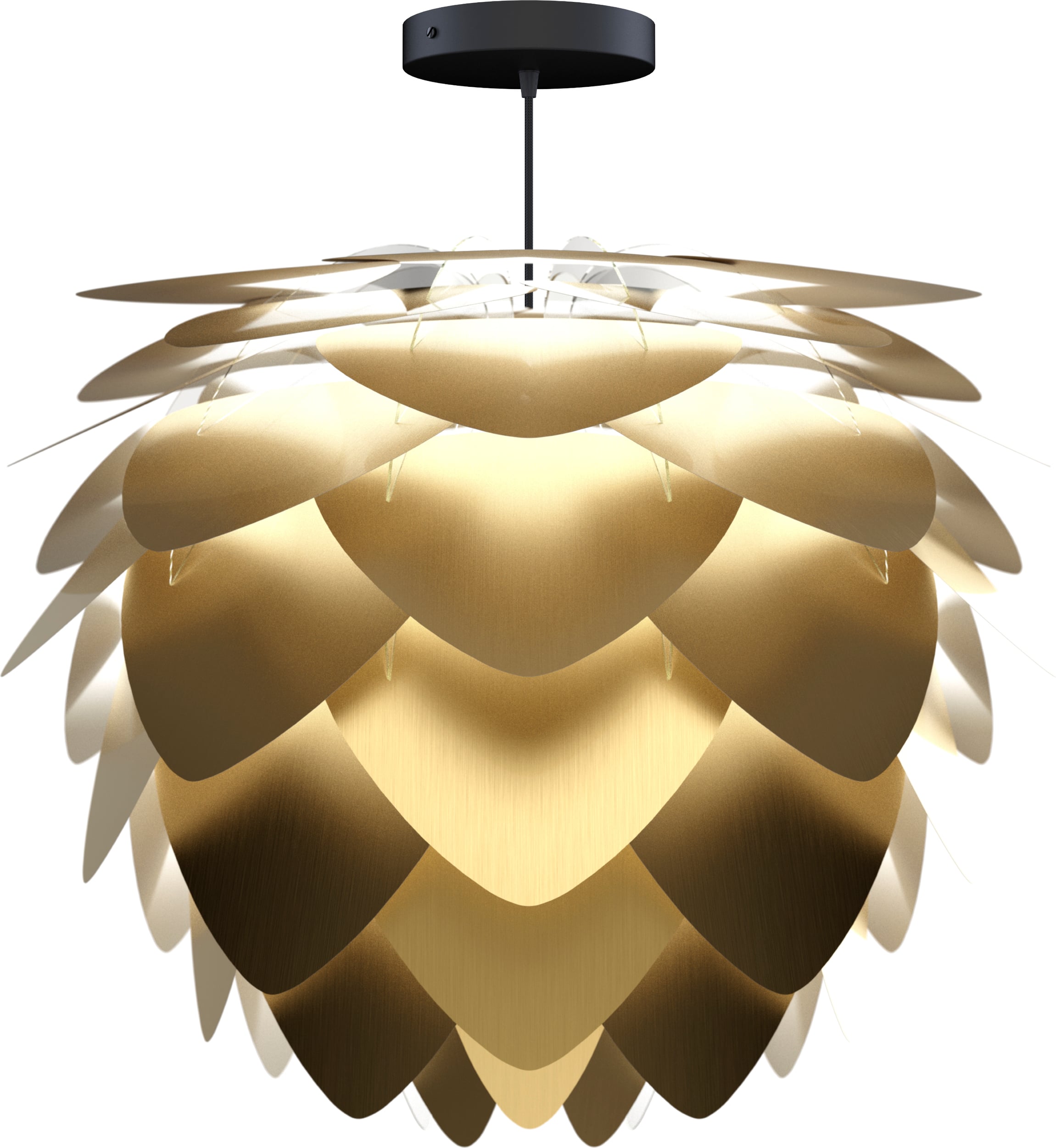 Lampa Aluvia średnia szczotkowany mosiądz