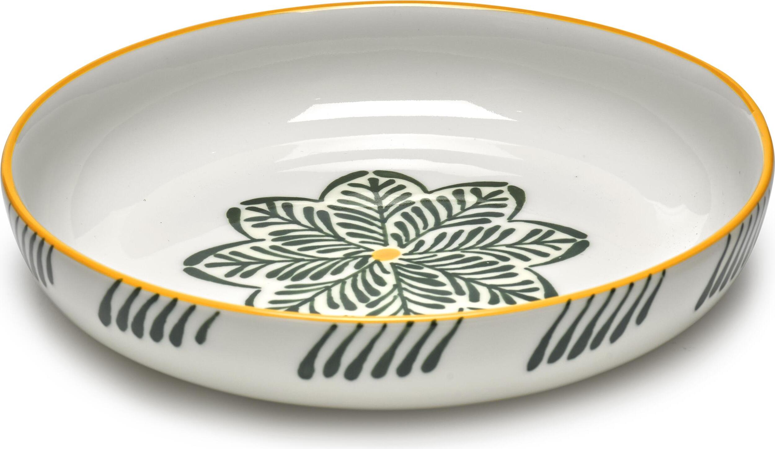 Talerze głębokie Bazaar 21 cm żółto-zielone 4 szt.