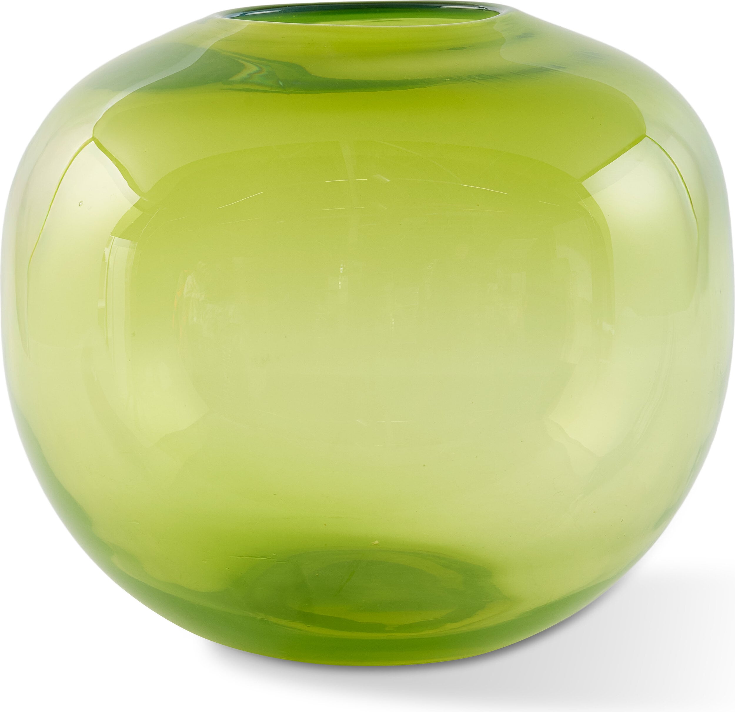 Wazon szklany Poison Ball 34 cm limonkowy