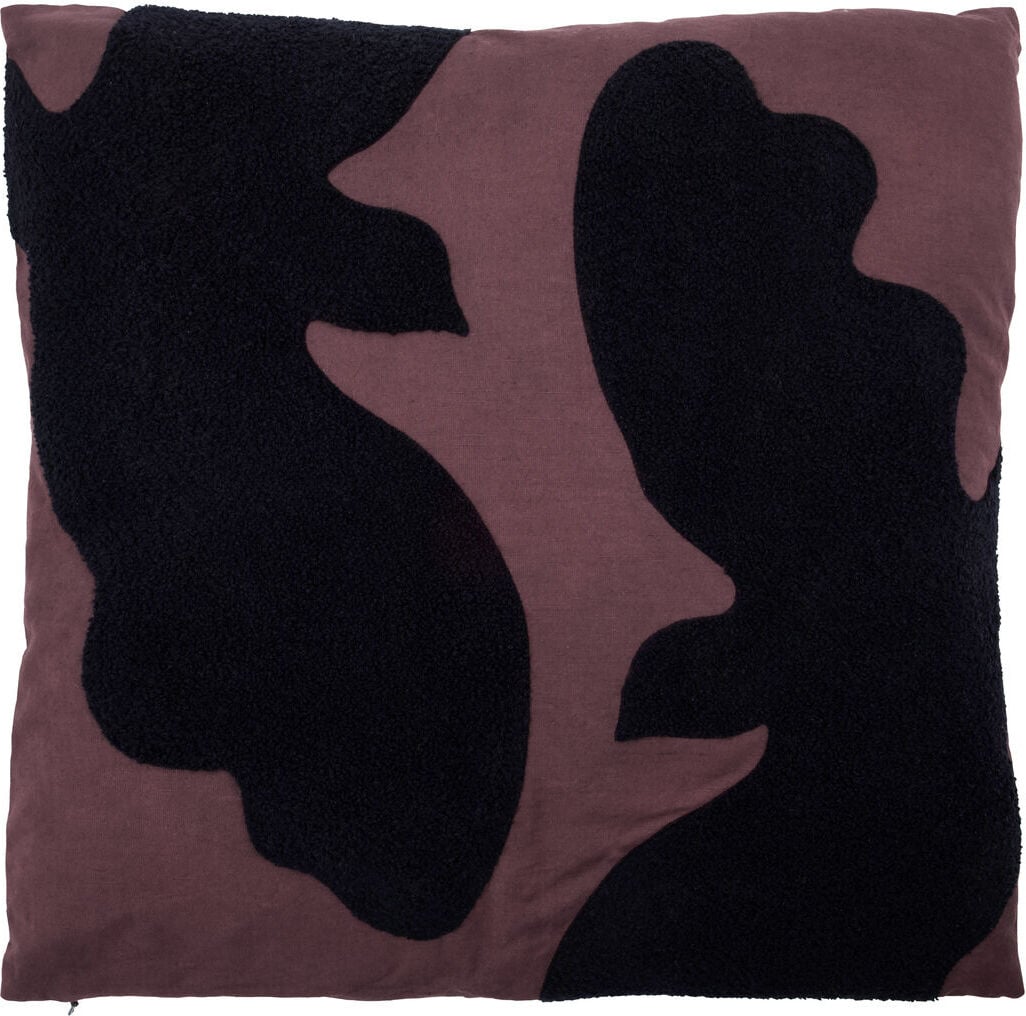 Poduszka dekoracyjna Miki 50 x 50 cm burgundowo-czarna