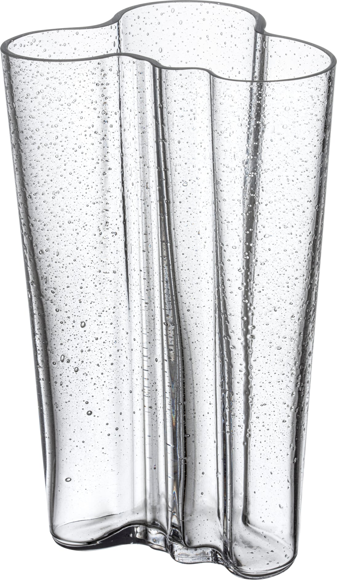 Wazon Aalto 20 cm przezroczysty szkło bąbelkowe