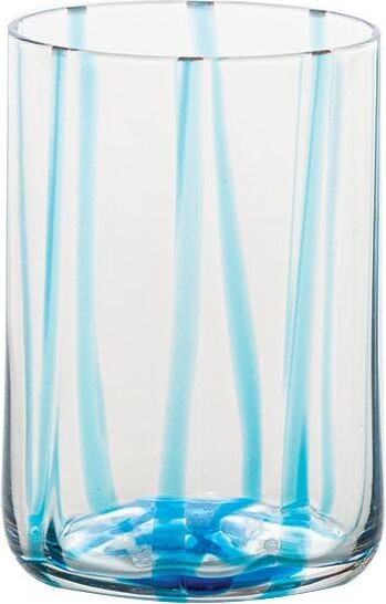 Szklanka Tirache w paski 350 ml jasnoniebieska