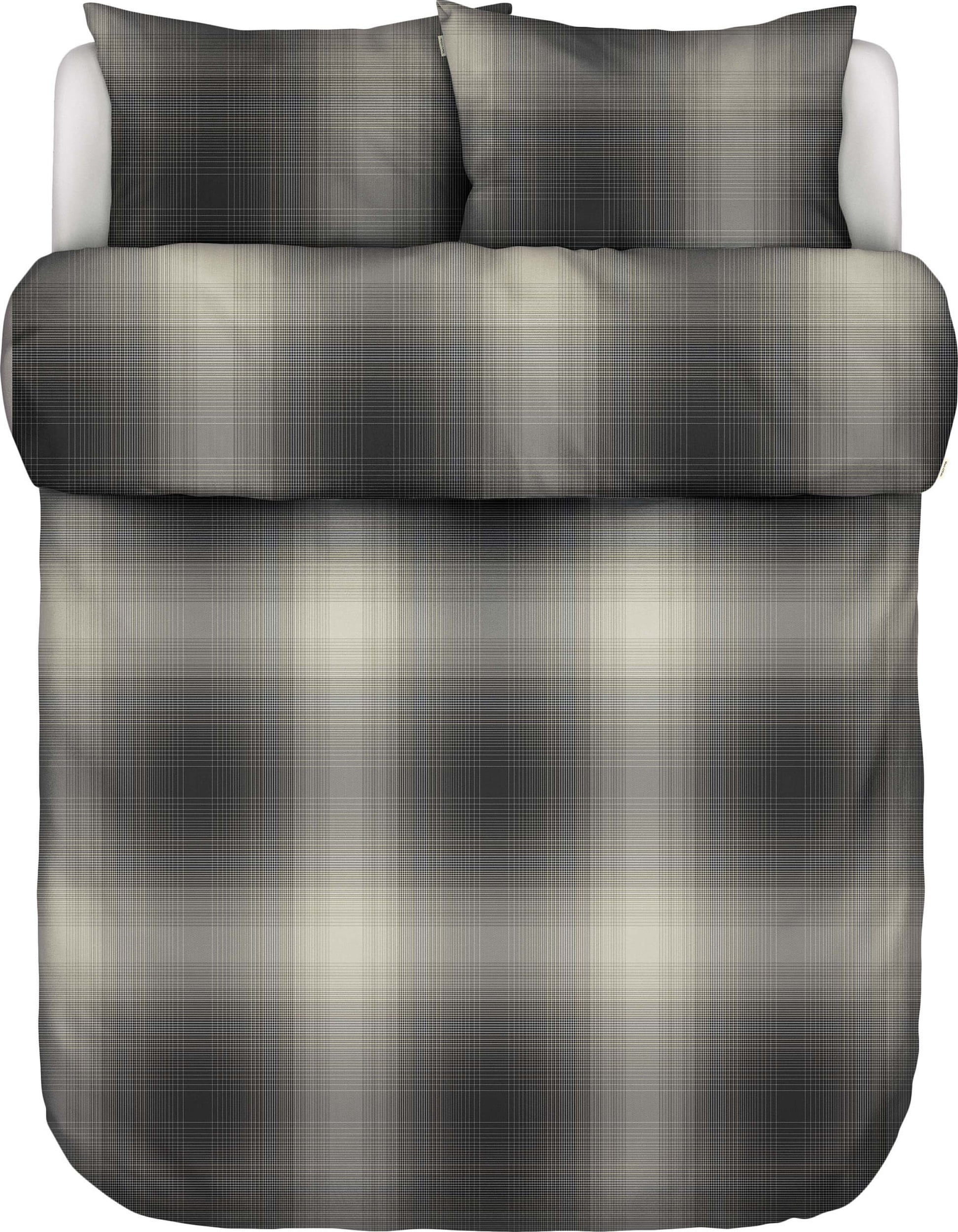 Pościel Phia 200 x 220 cm czarna z 2 poszewkami na poduszki 80 x 80 cm zapięcie flap