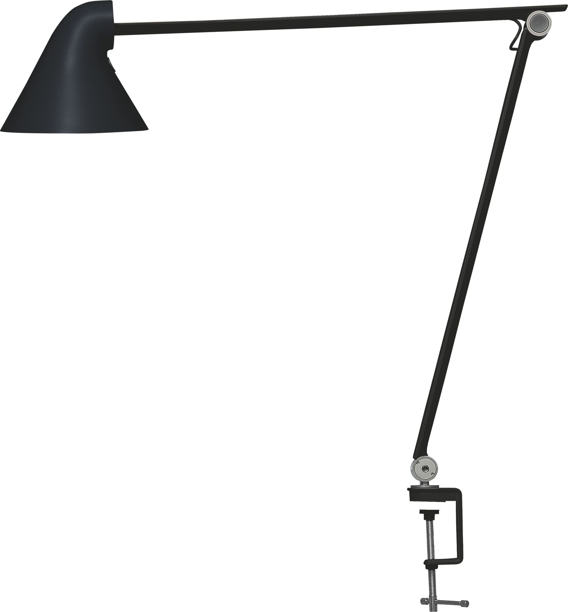 Lampa biurkowa NJP LED 3000 K czarna z mocowaniem bocznym do blatu