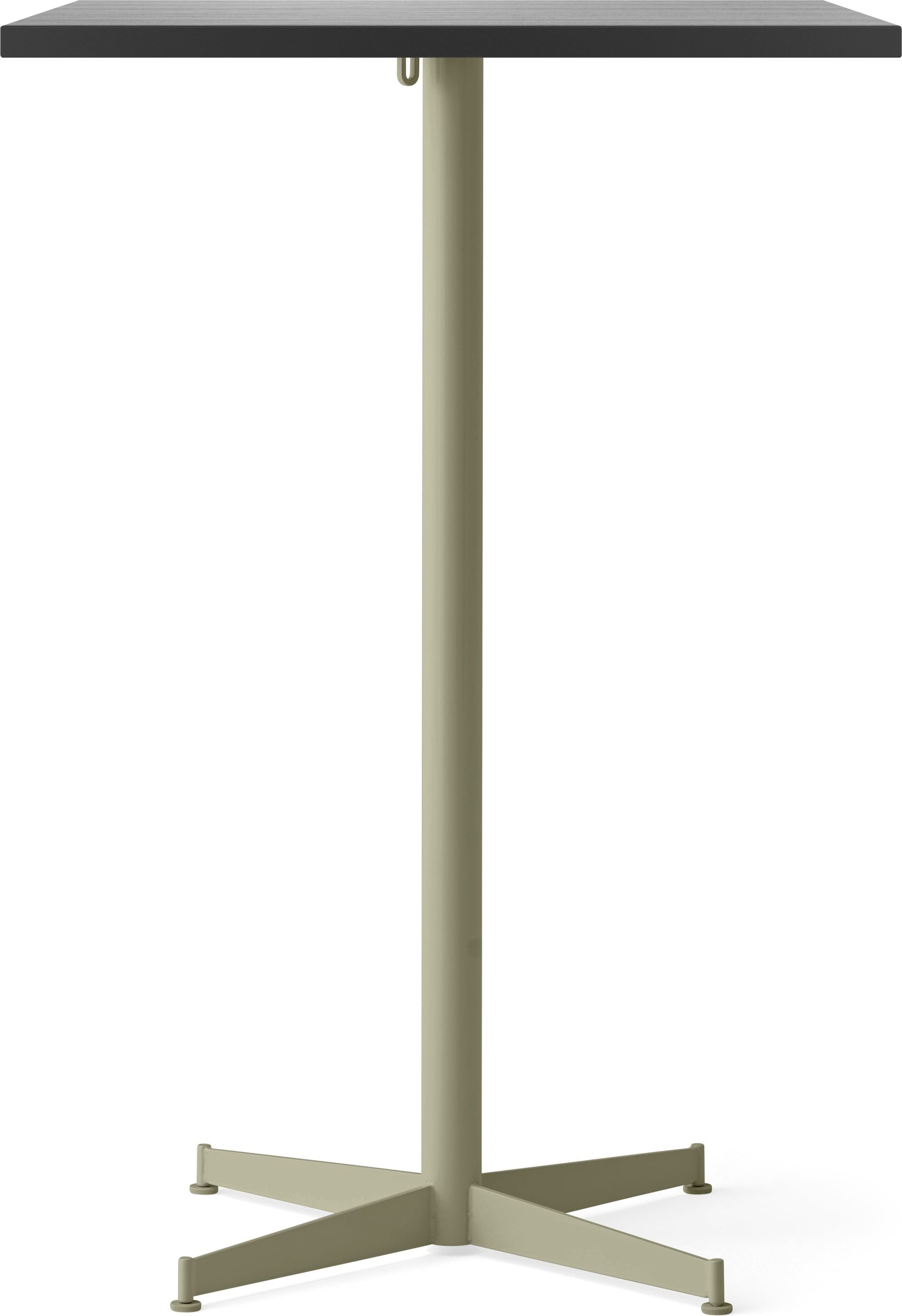Stół barowy z oliwkową podstawą Nook Star Base kwadratowy 103 cm czarny