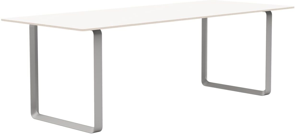Stół Muuto 225 x 90 cm biały laminowany nogi szare