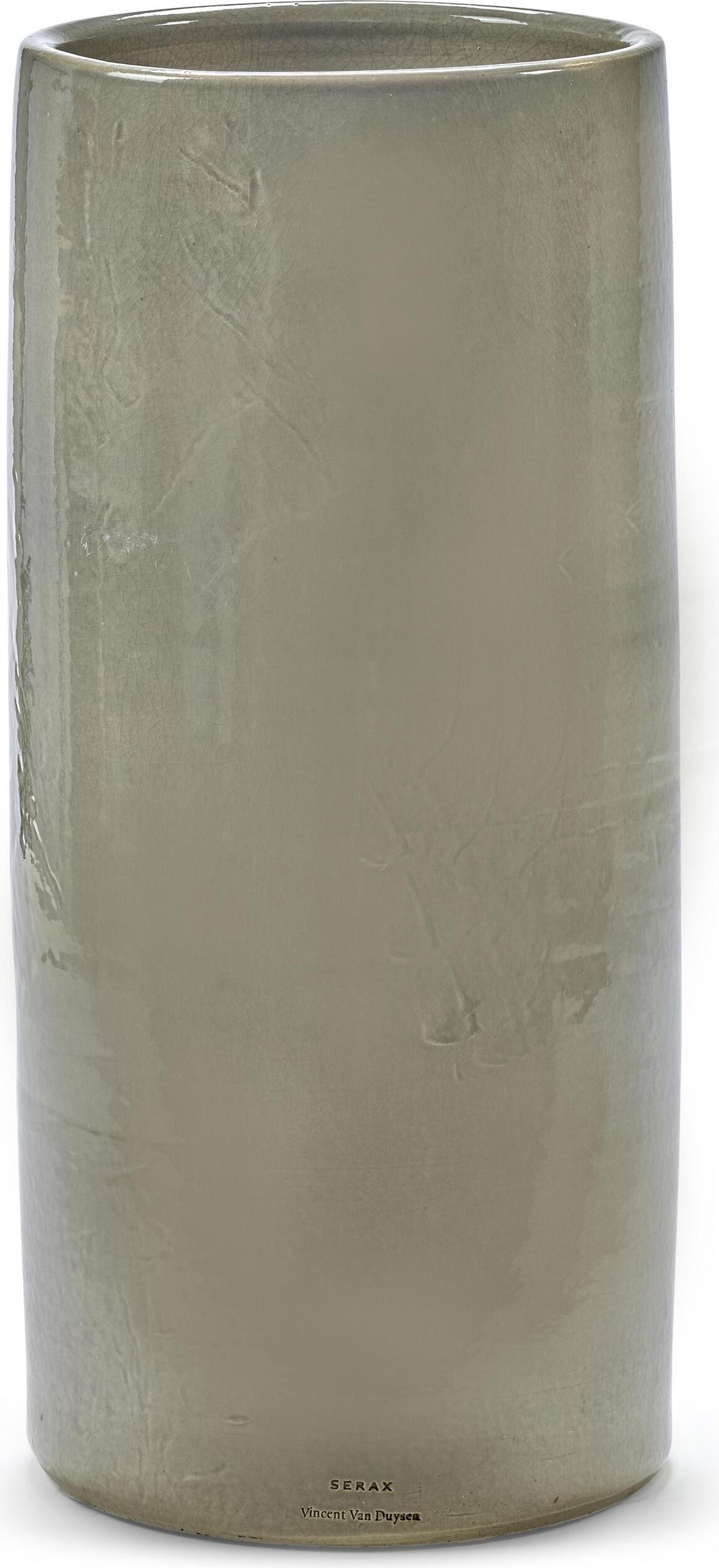 Osłonka na doniczkę Vaso wysoka 22 cm jasnoszara