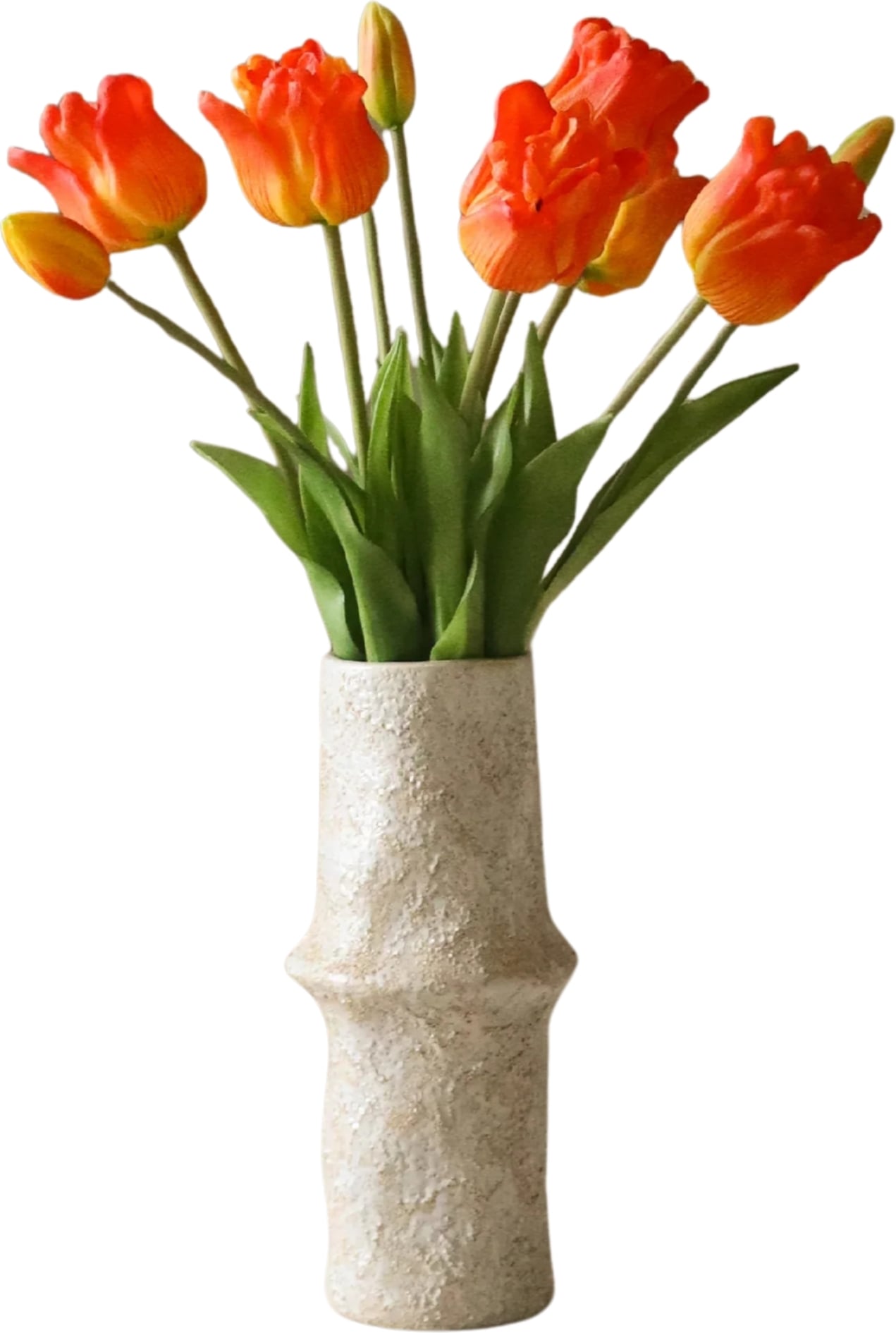 Kwiaty sztuczne bukiet Botane tulipany 44 cm pomarańczowe