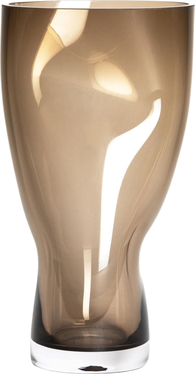Wazon pogięty Squeeze 23 cm brązowy
