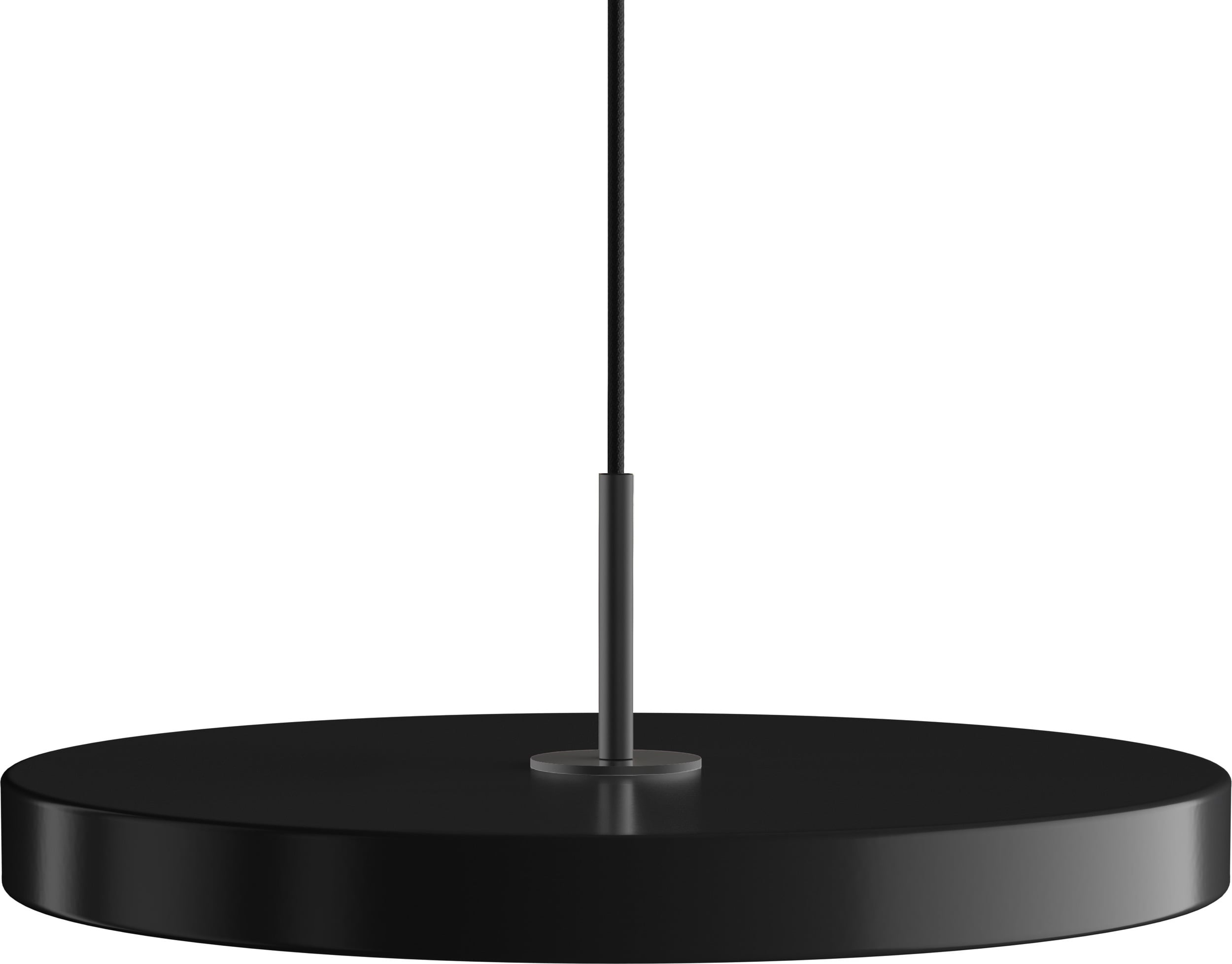 Lampa wisząca Asteria Plus 43 cm czarna z czarnym mocowaniem
