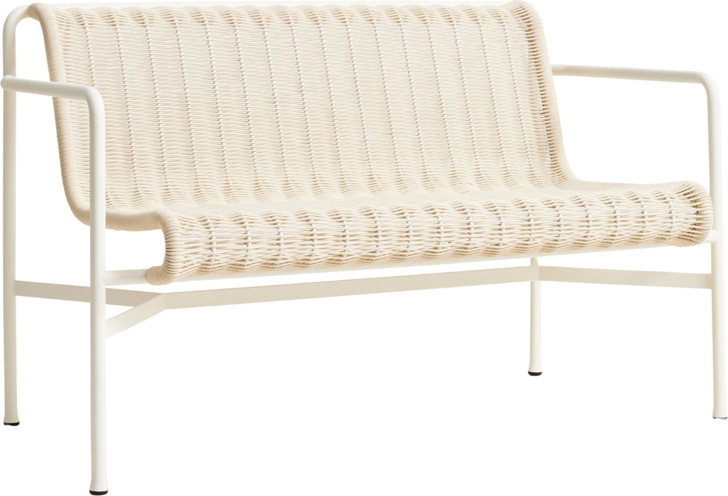 Ławka ogrodowa Palissade Cord 128 cm beżowa