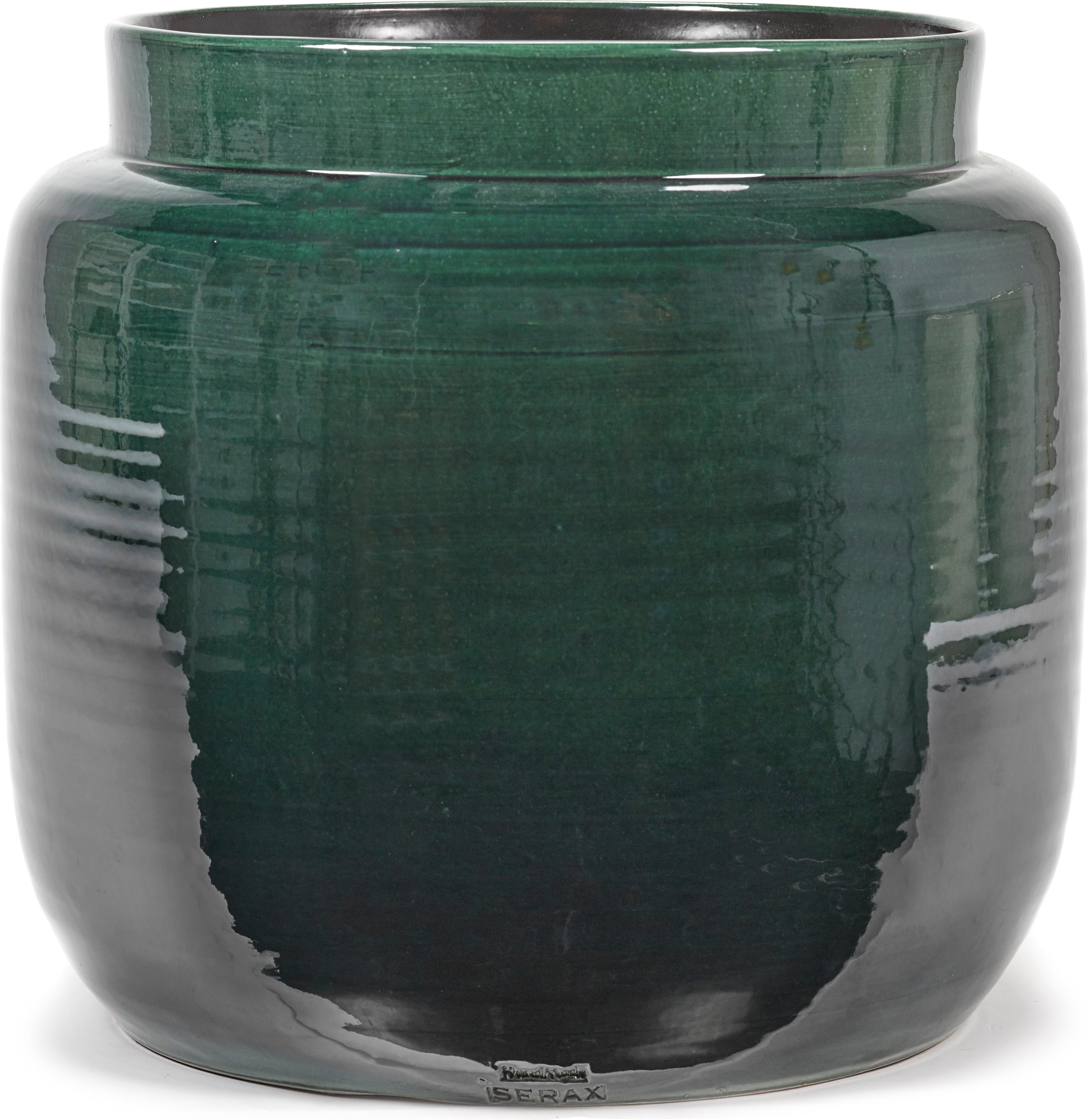 Osłonka na doniczkę Glazed Shades 40 cm ciemna zieleń