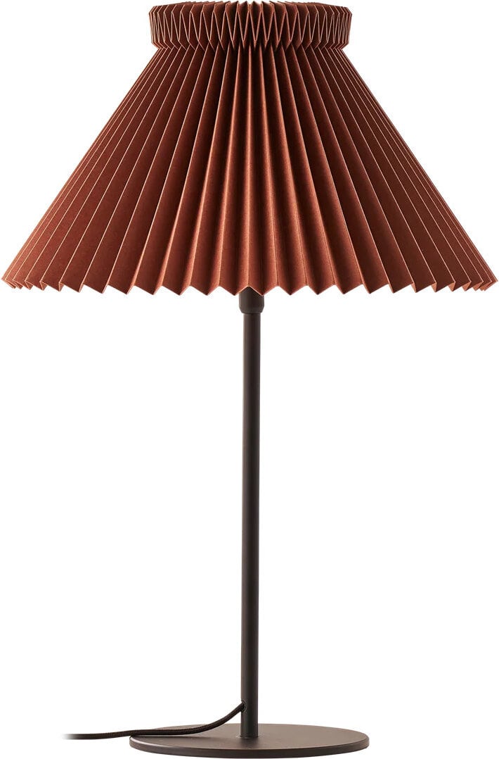 Lampa stołowa LK 334 50 cm brązowa z papierowym kloszem