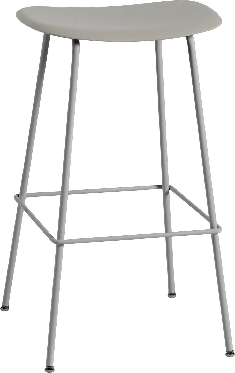 Stołek barowy Fiber Tube 75 cm szary