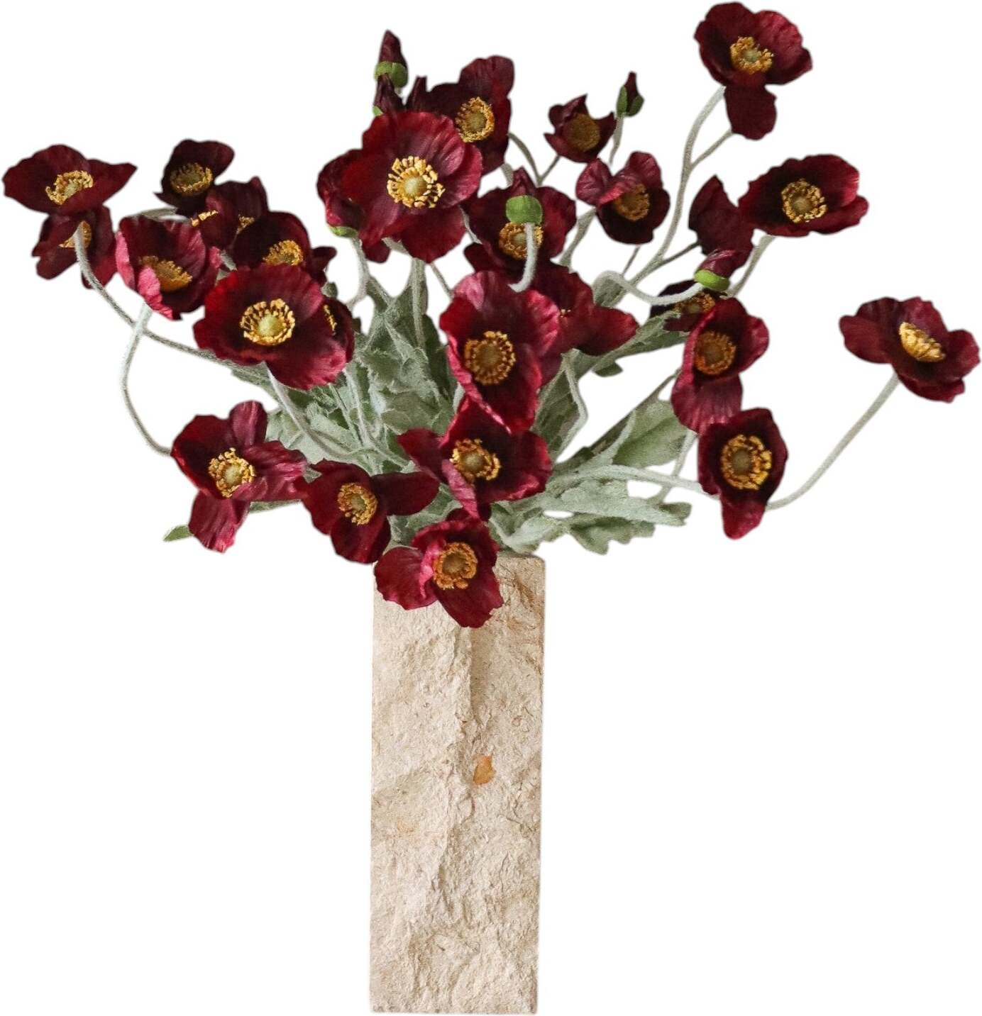 Kwiaty sztuczne bukiet Burgundy Poppy