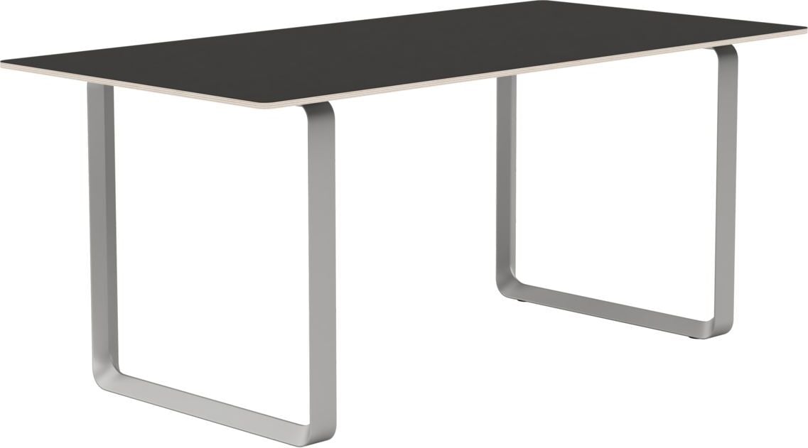 Stół Muuto 170 x 85 cm czarny linoleum nogi szare