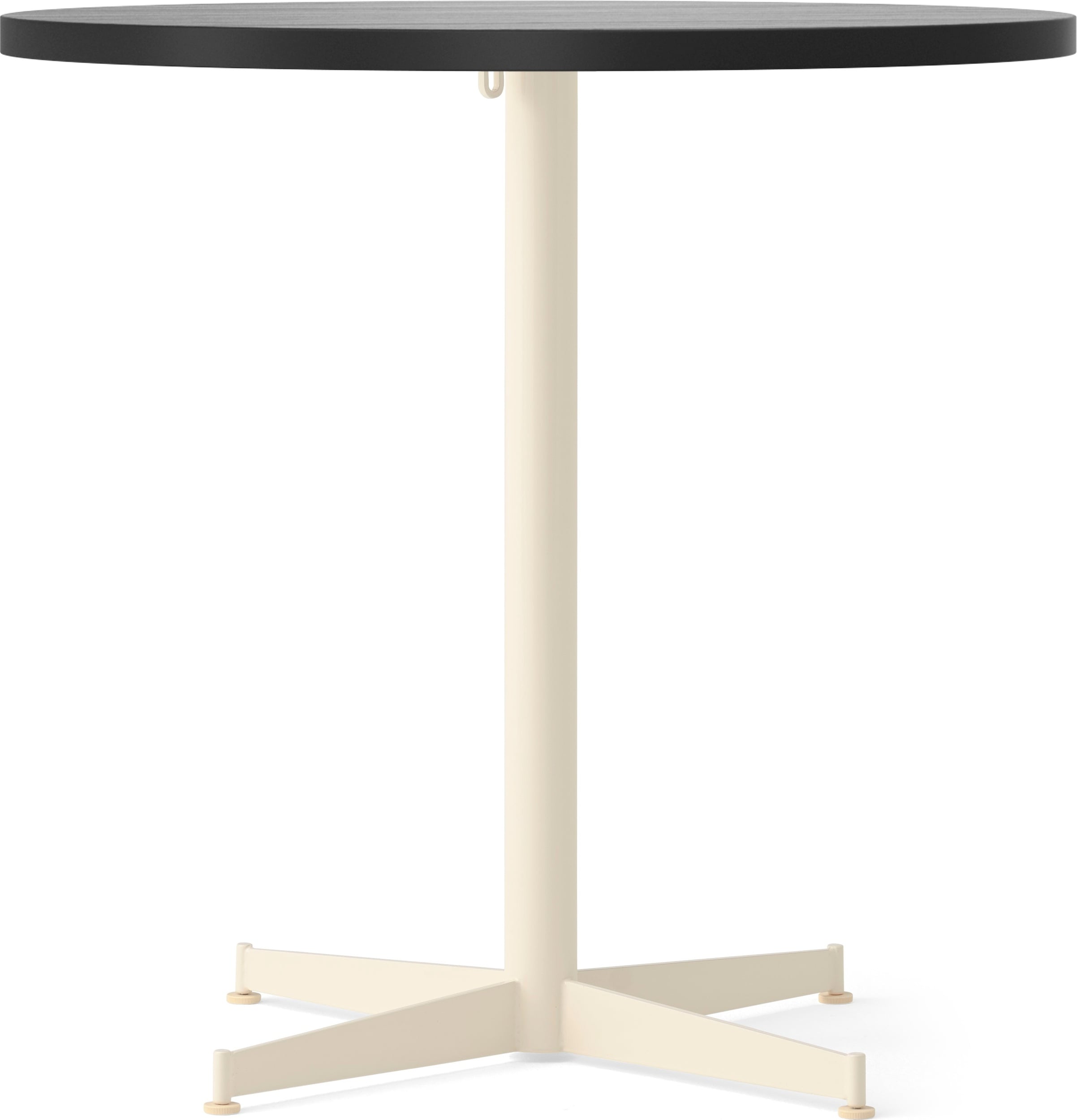 Stół z kremową podstawą Nook Star Base 80 cm czarny