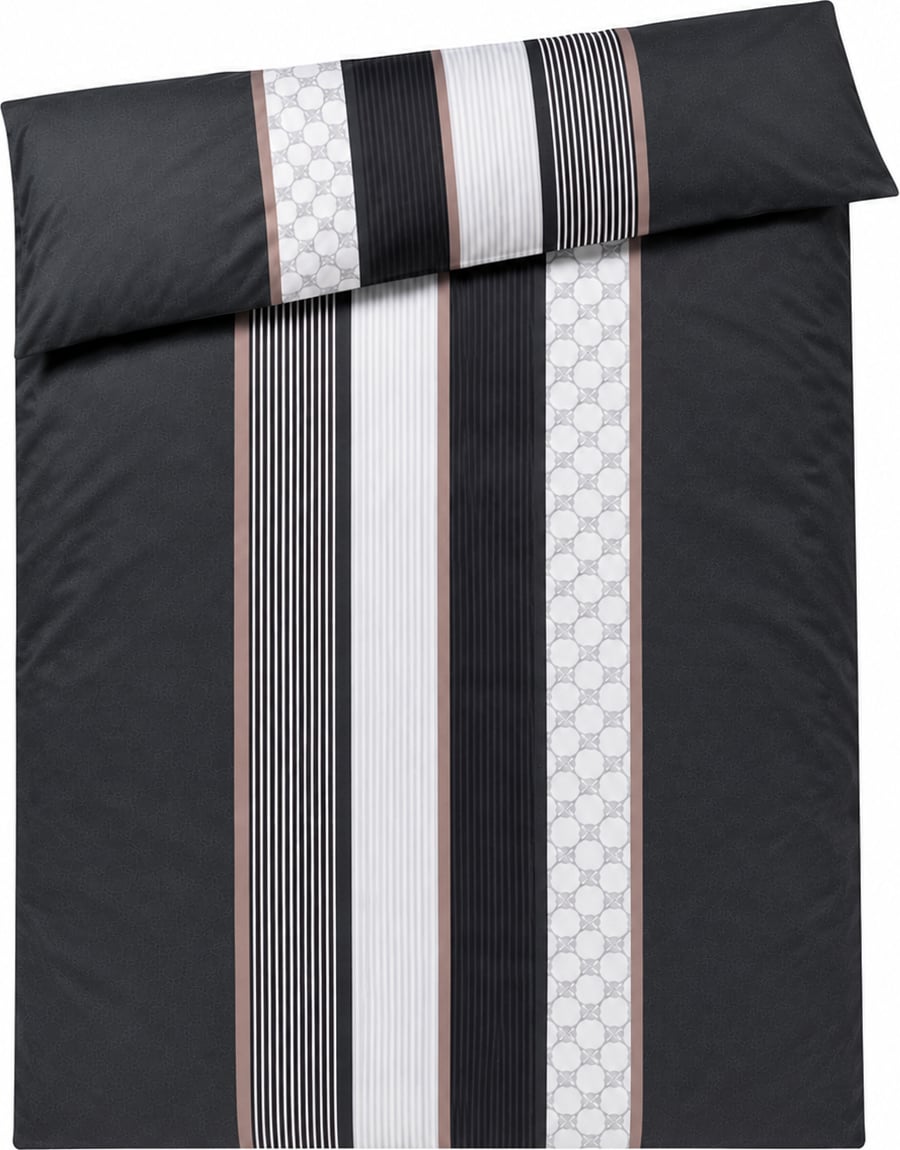 Poszewka na kołdrę Cornflower Stripes 200 x 200 cm deep Stone z bawełny satynowej