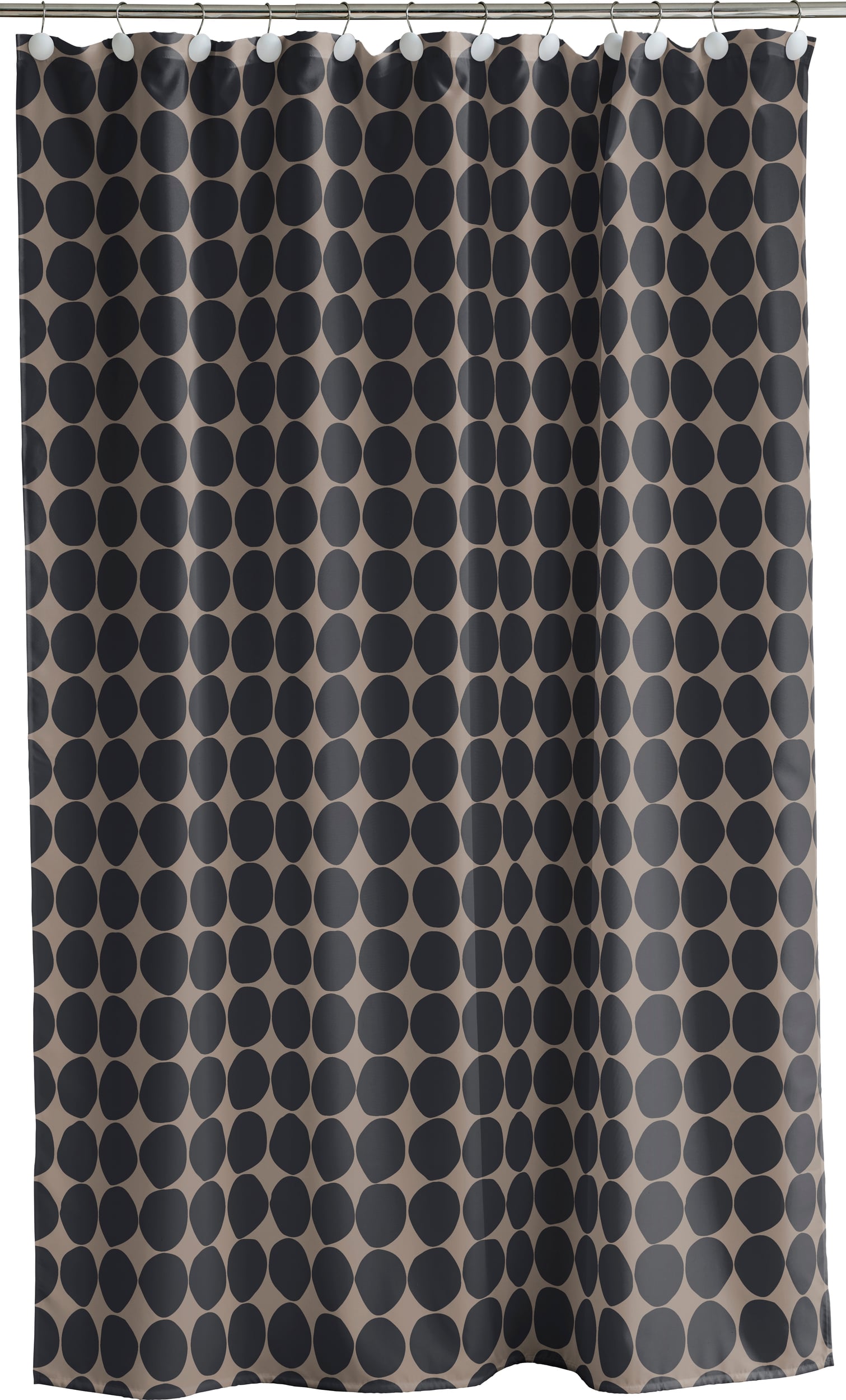 Zasłona prysznicowa Bubbles 180 x 200 cm czarno-brązowa