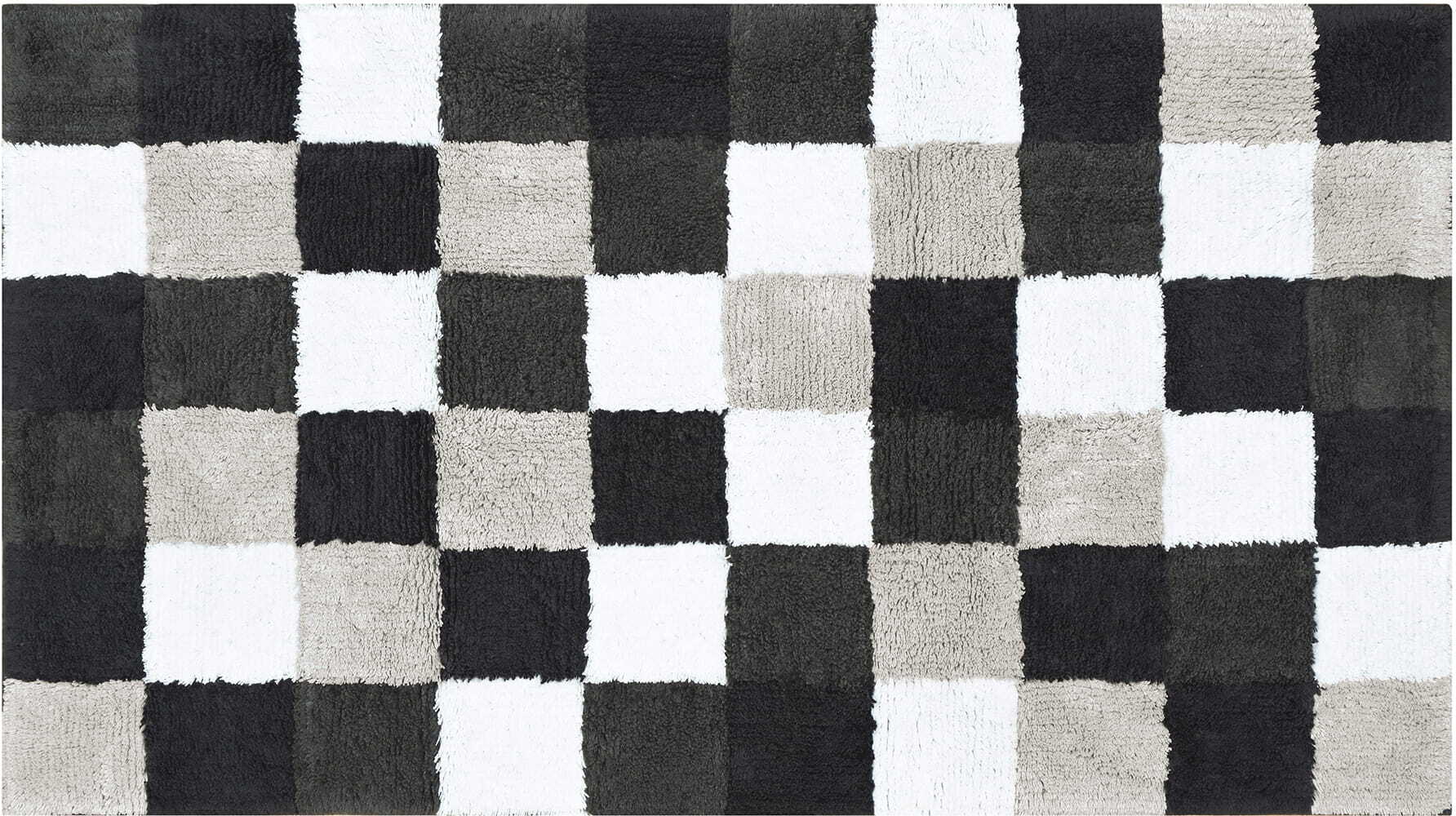 Dwustronny dywanik łazienkowy Square 60 x 100 cm kamienny