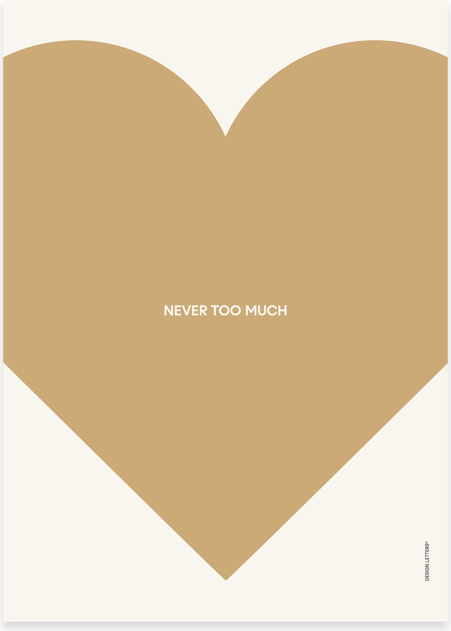 Plakat Love 50 x 70 cm beżowy