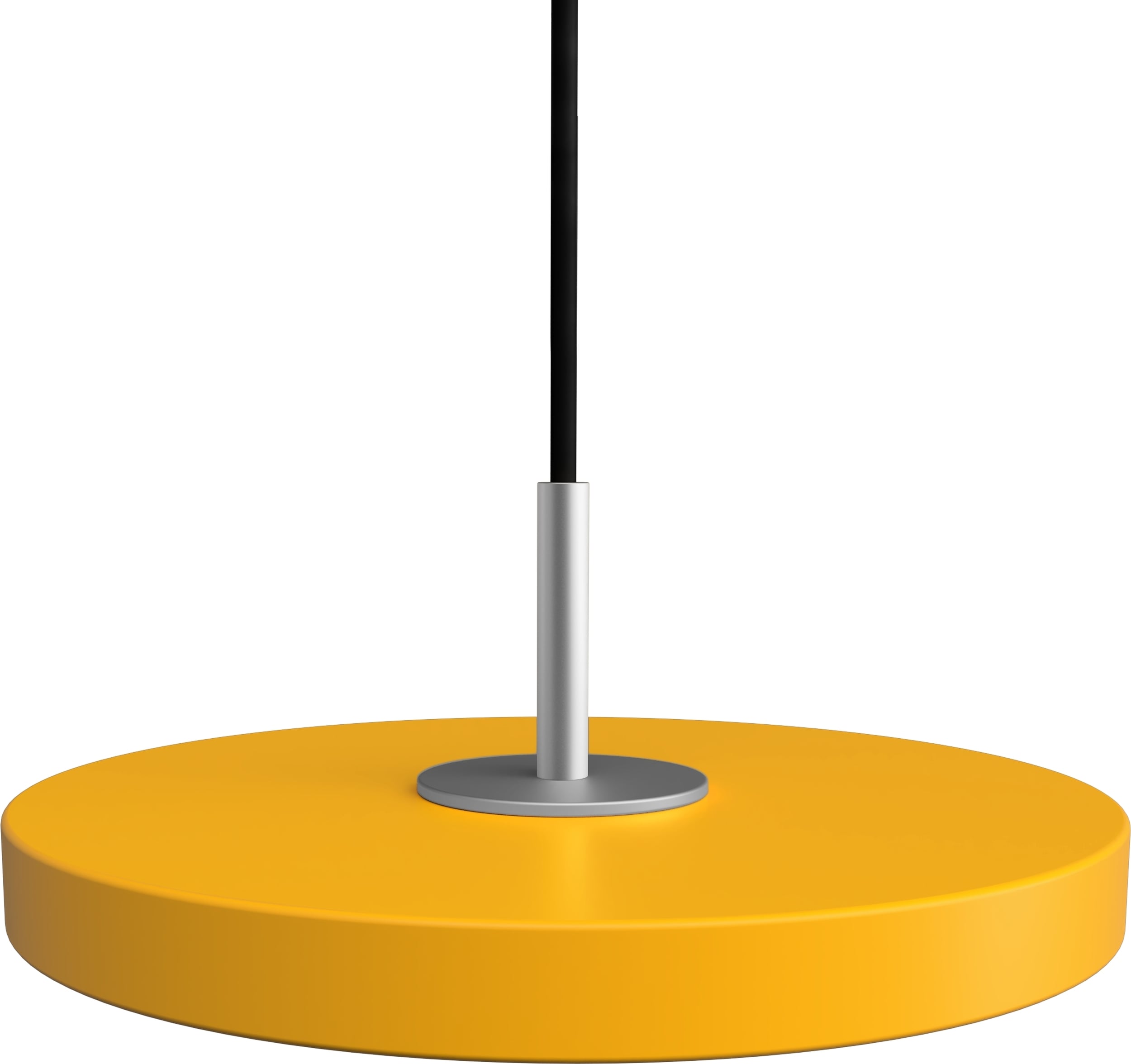 Lampa wisząca Asteria Micro żółta ze srebrnym mocowaniem