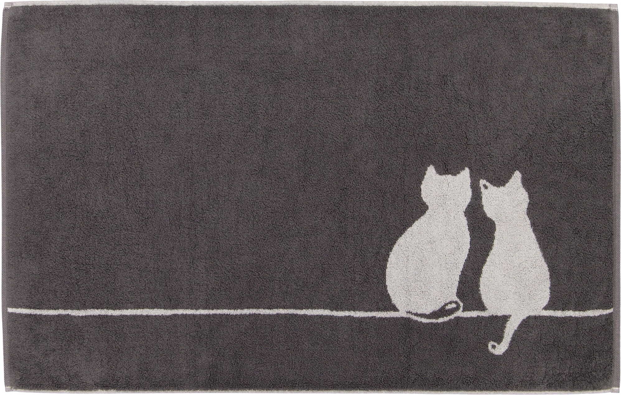Dywanik łazienkowy Cute Cats You & Me 50 x 80 cm ciemnoszaro-platynowy