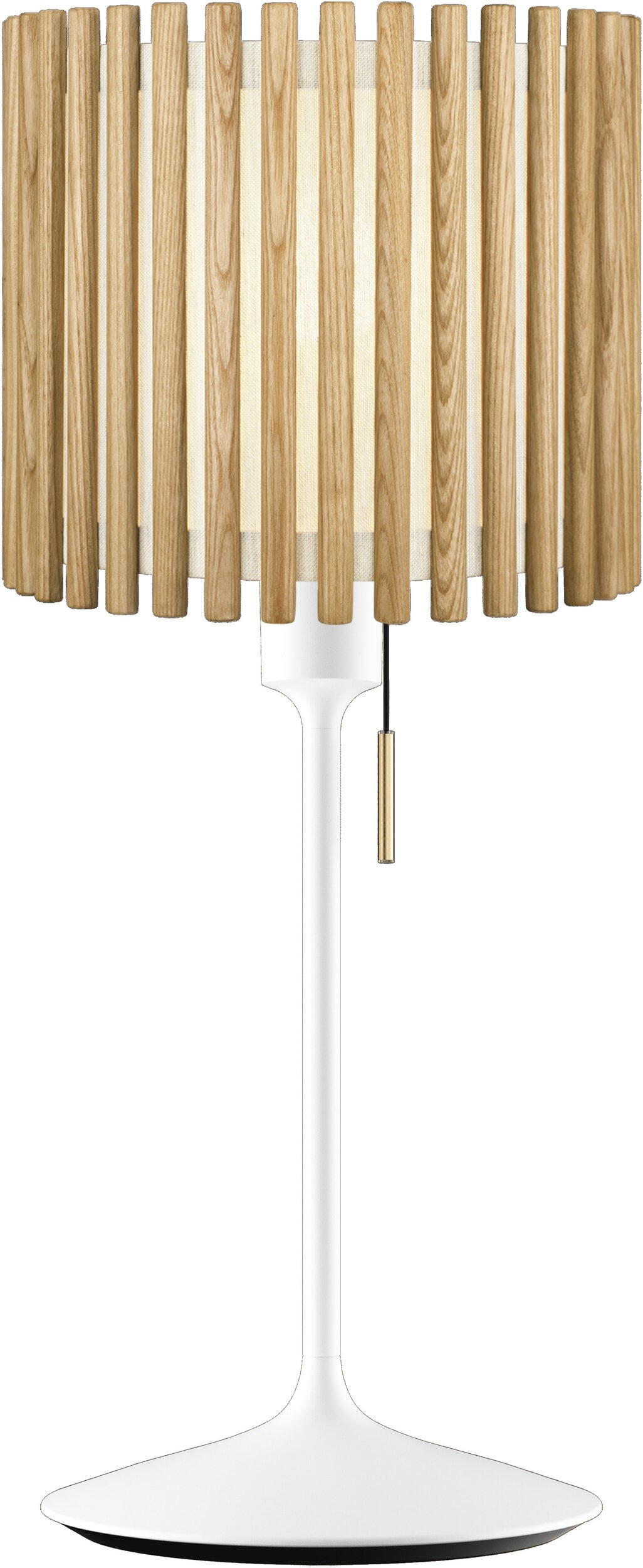 Lampa stołowa Komorebi okrągła 29 4 cm naturalny dąb z białą podstawą