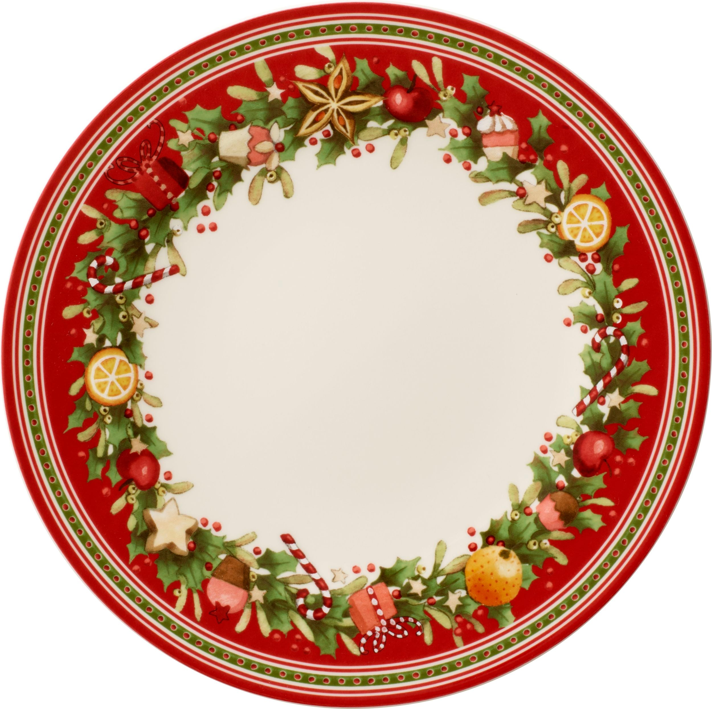 Talerz obiadowy Winter Bakery Delight 27 cm czerwony
