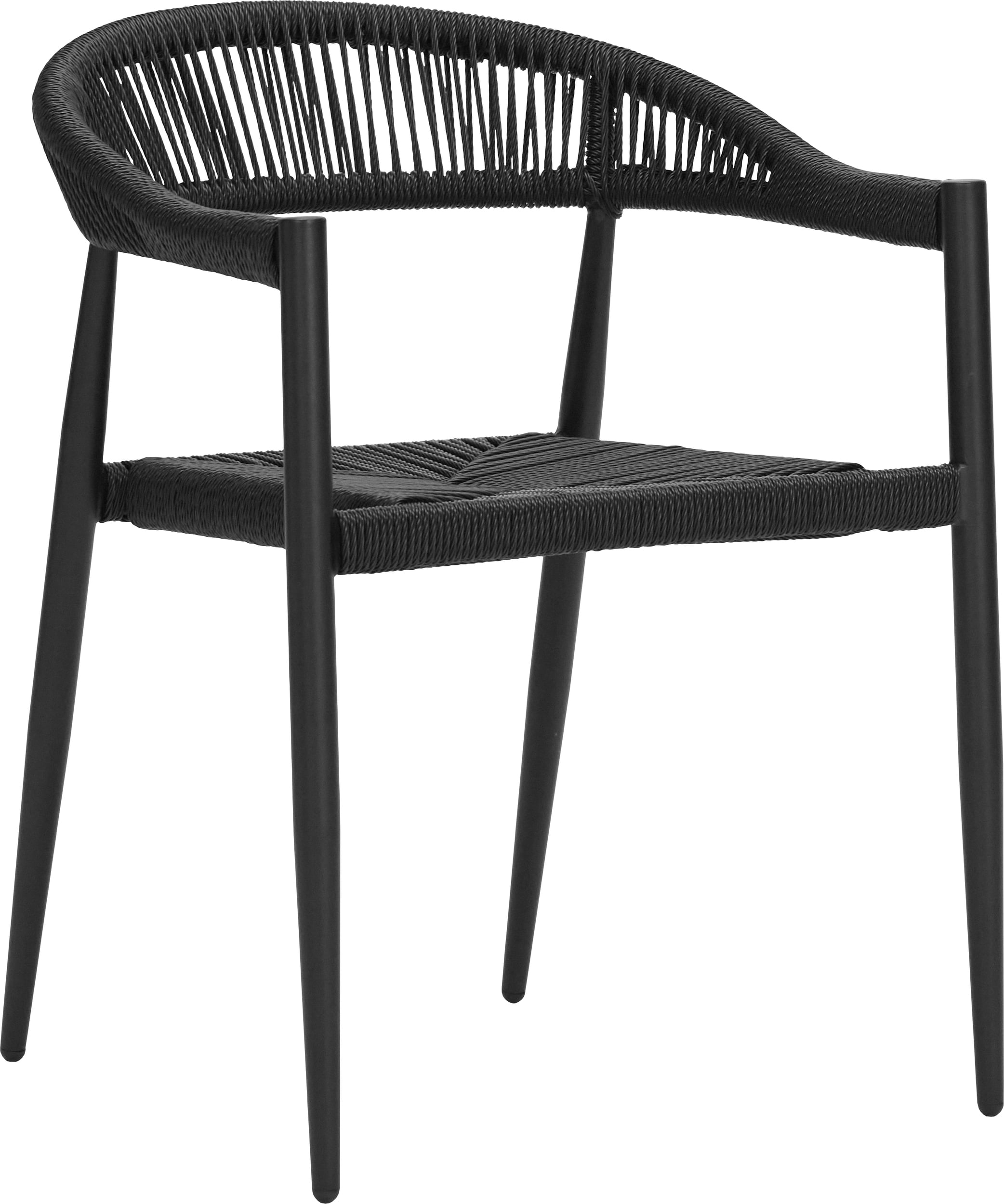 Krzesło ogrodowe HDCoon czarne z podłokietnikami