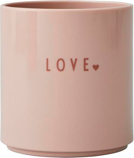Kubek dziecięcy Mini Favourite Love jasnoróżowy z tritanu