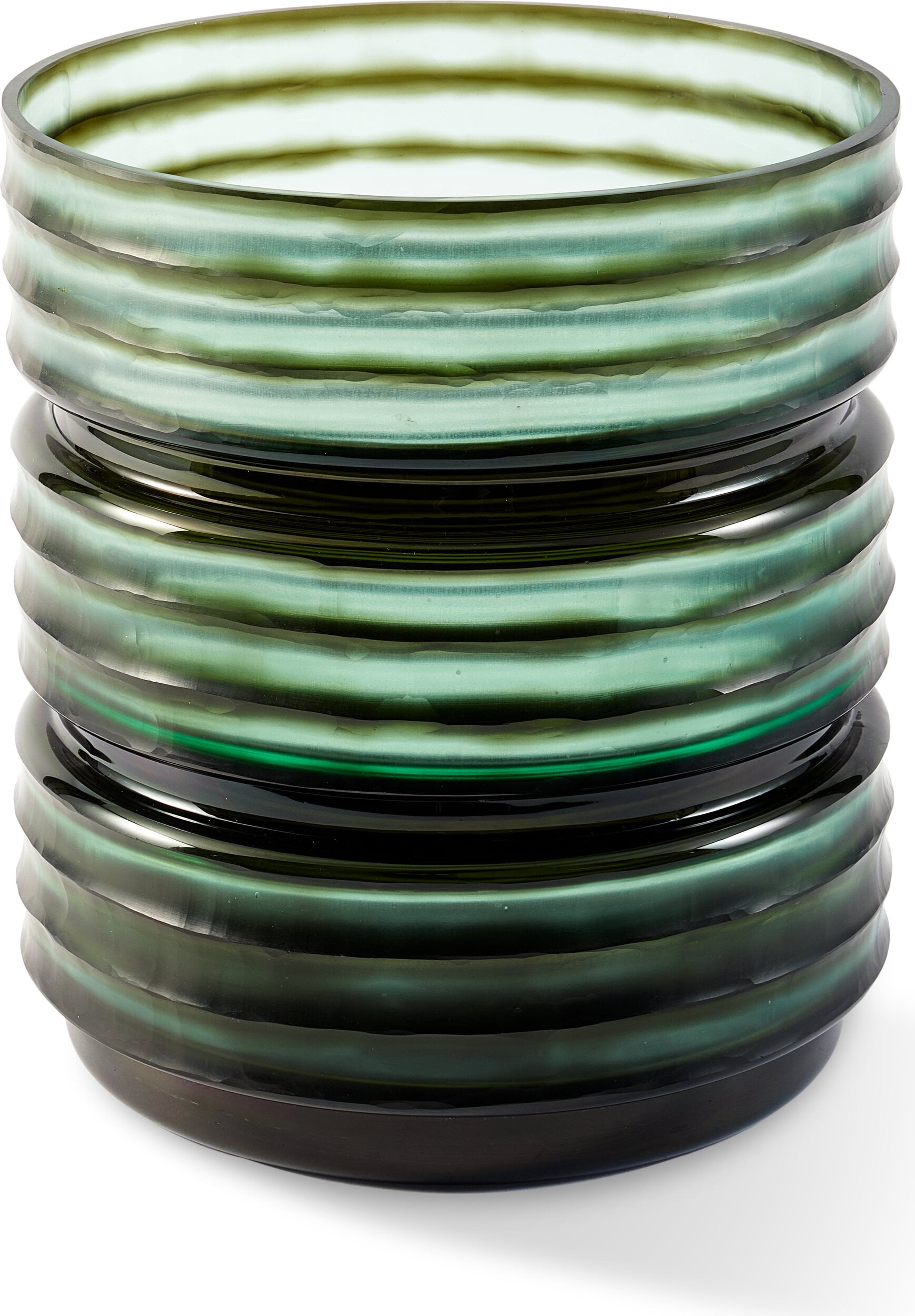 Wazon szklany Layer 28 cm zielony
