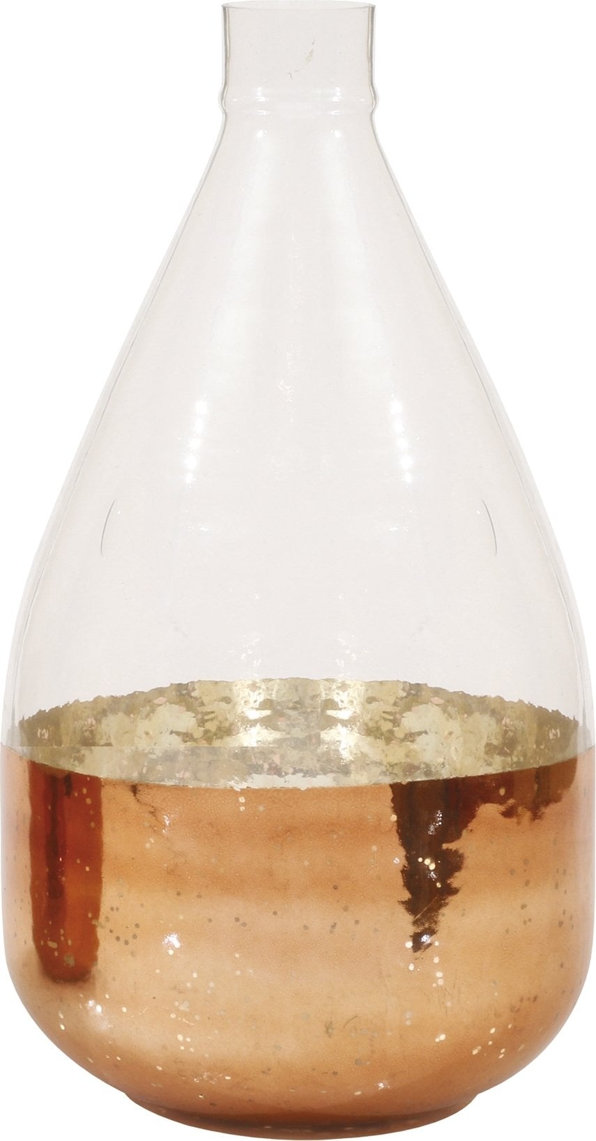 Wazon butelka Bloomingville 36 cm miedziany szklany