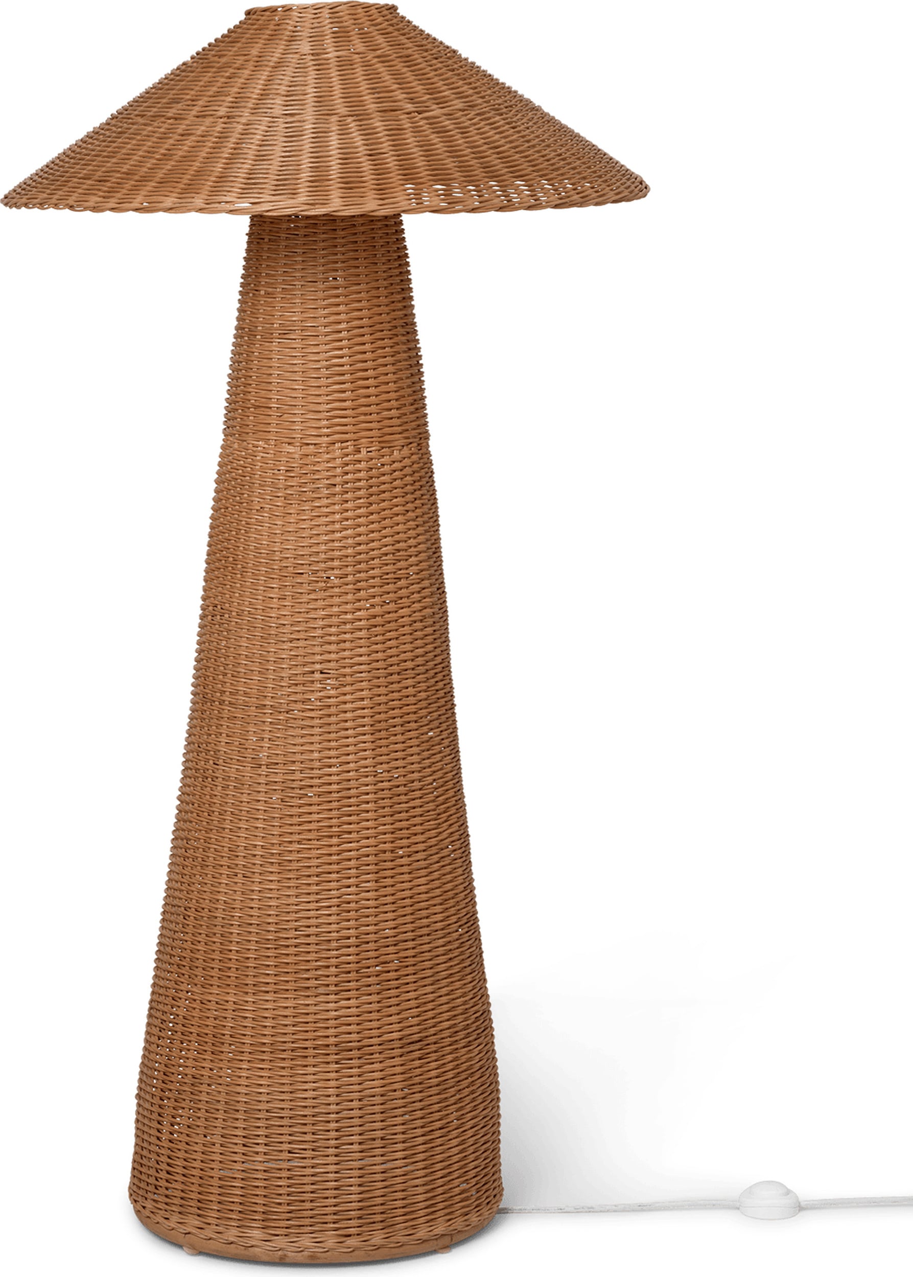 Lampa stojąca Dou jasna rattanowa