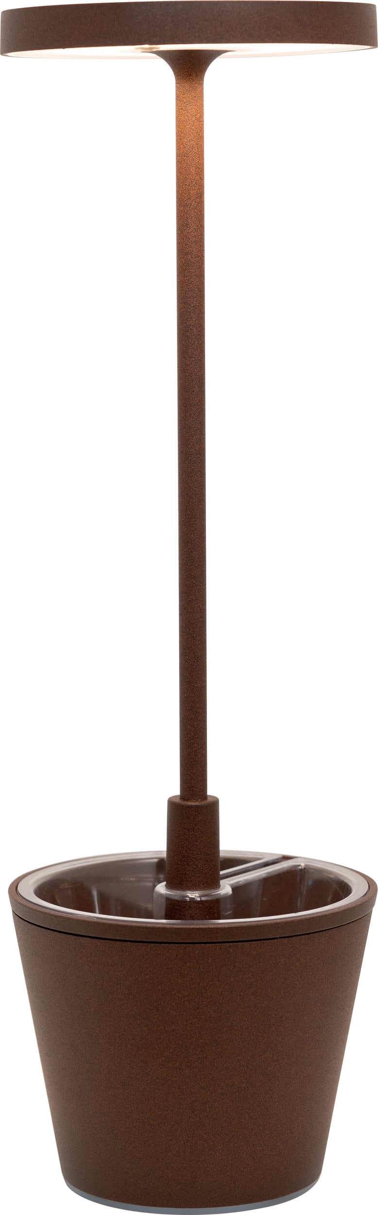 Lampa stołowa Poldina Reverso brązowa z misą