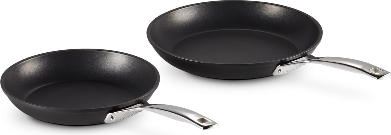 Patelnie Le Creuset 24 cm + 28 cm aluminium nieprzywierające