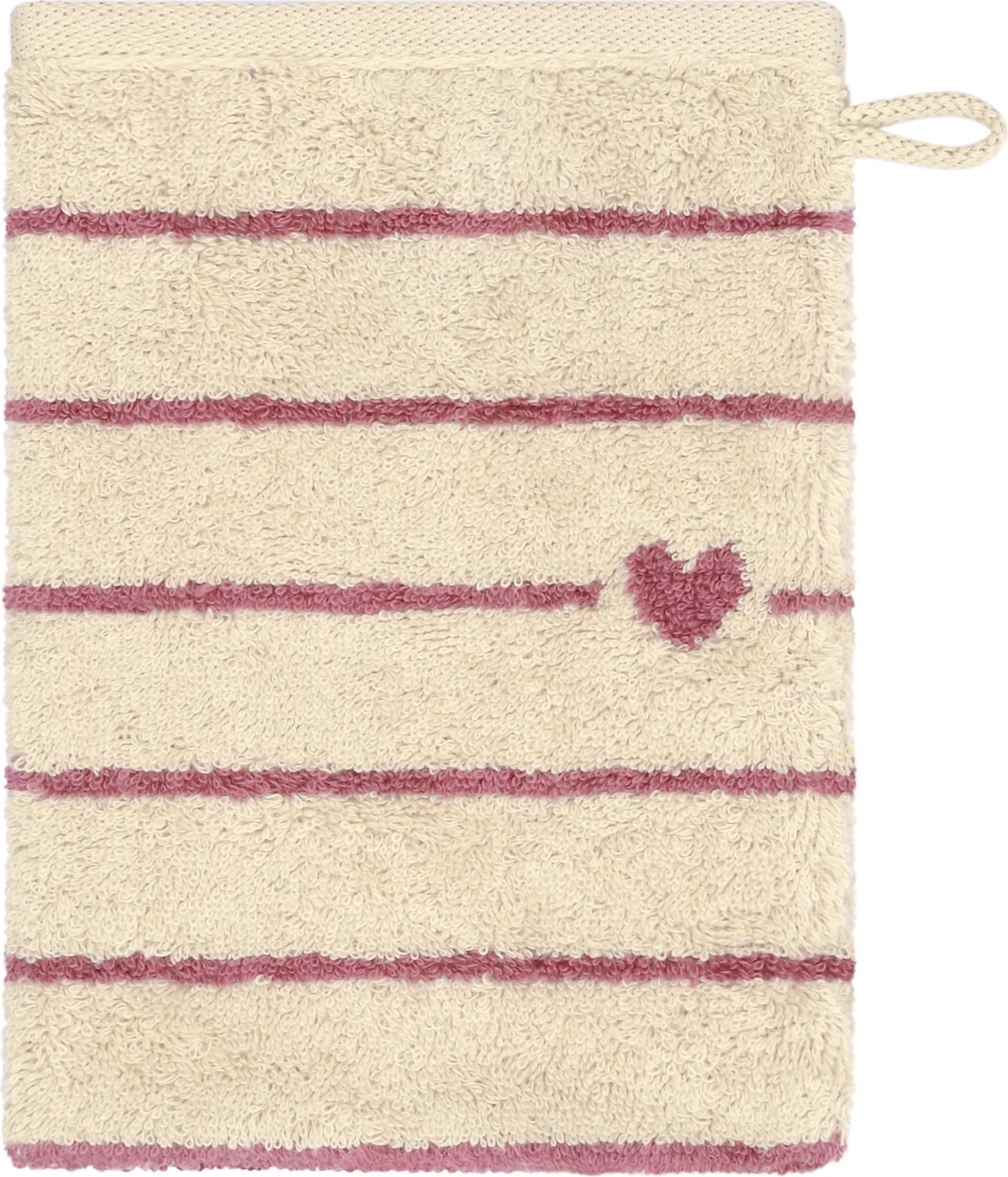Rękawica kąpielowa Lines&Hearts 16 x 22 cm różowa