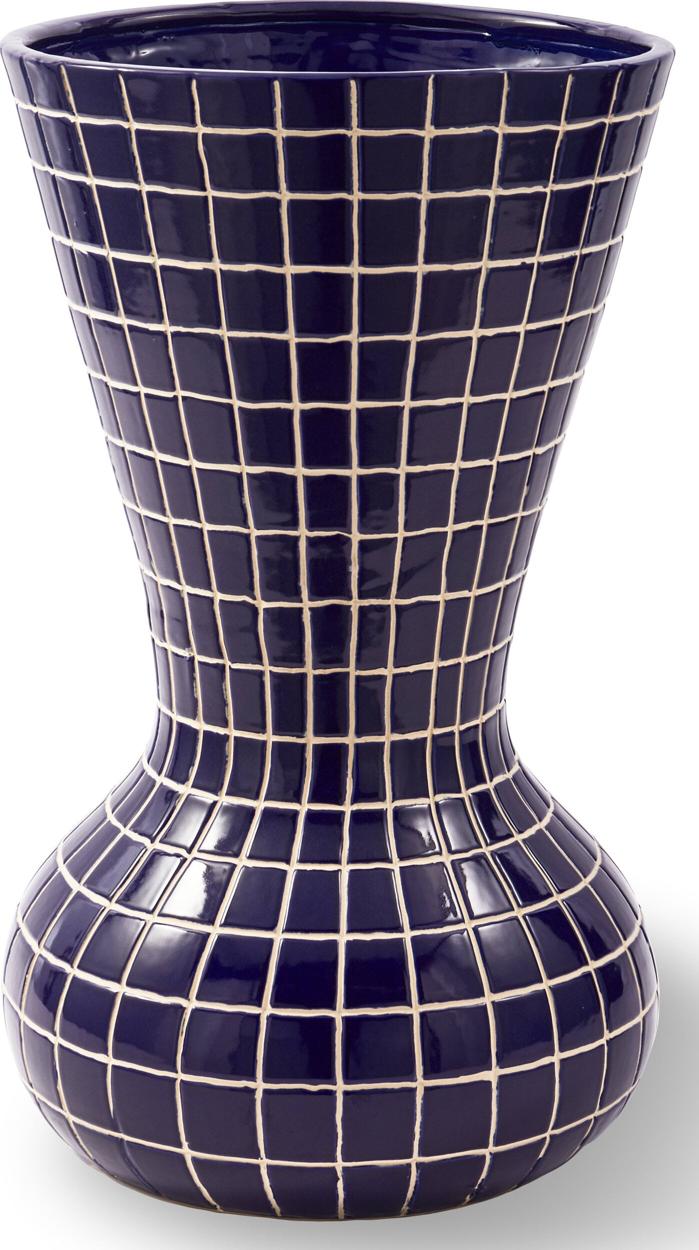 Wazon Hamam w kratkę 62 cm granatowy