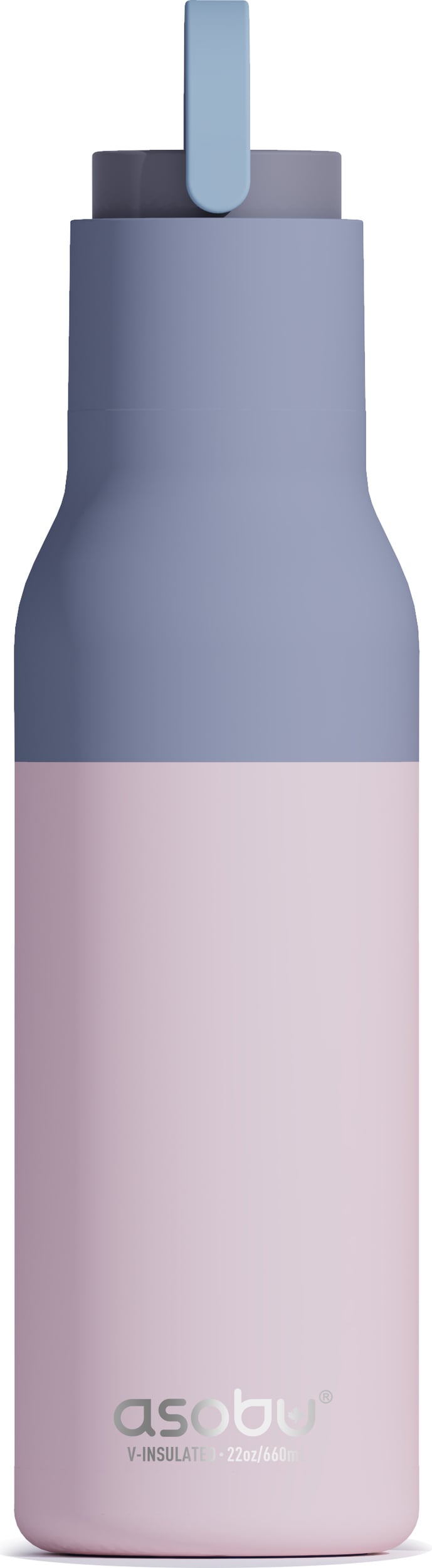 Butelka termiczna ze słomką Metro 600 ml pastelowy fiolet