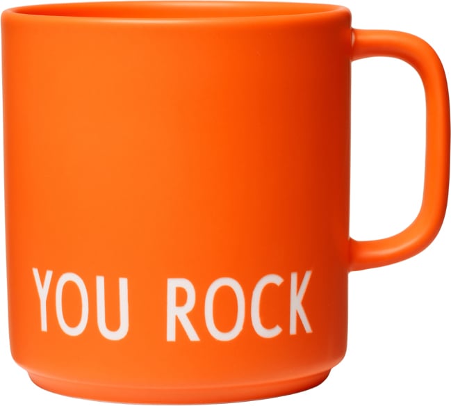 Kubek z uchem Favourite You Rock pomarańczowy