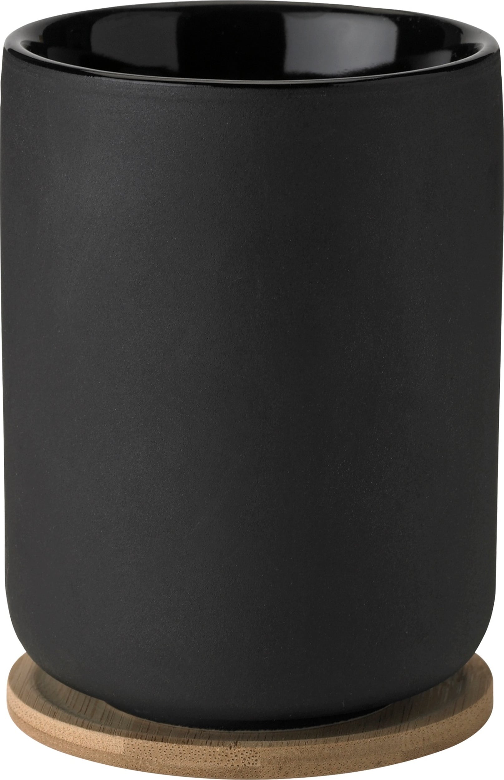 Kubek Theo 250 ml czarny z podstawką