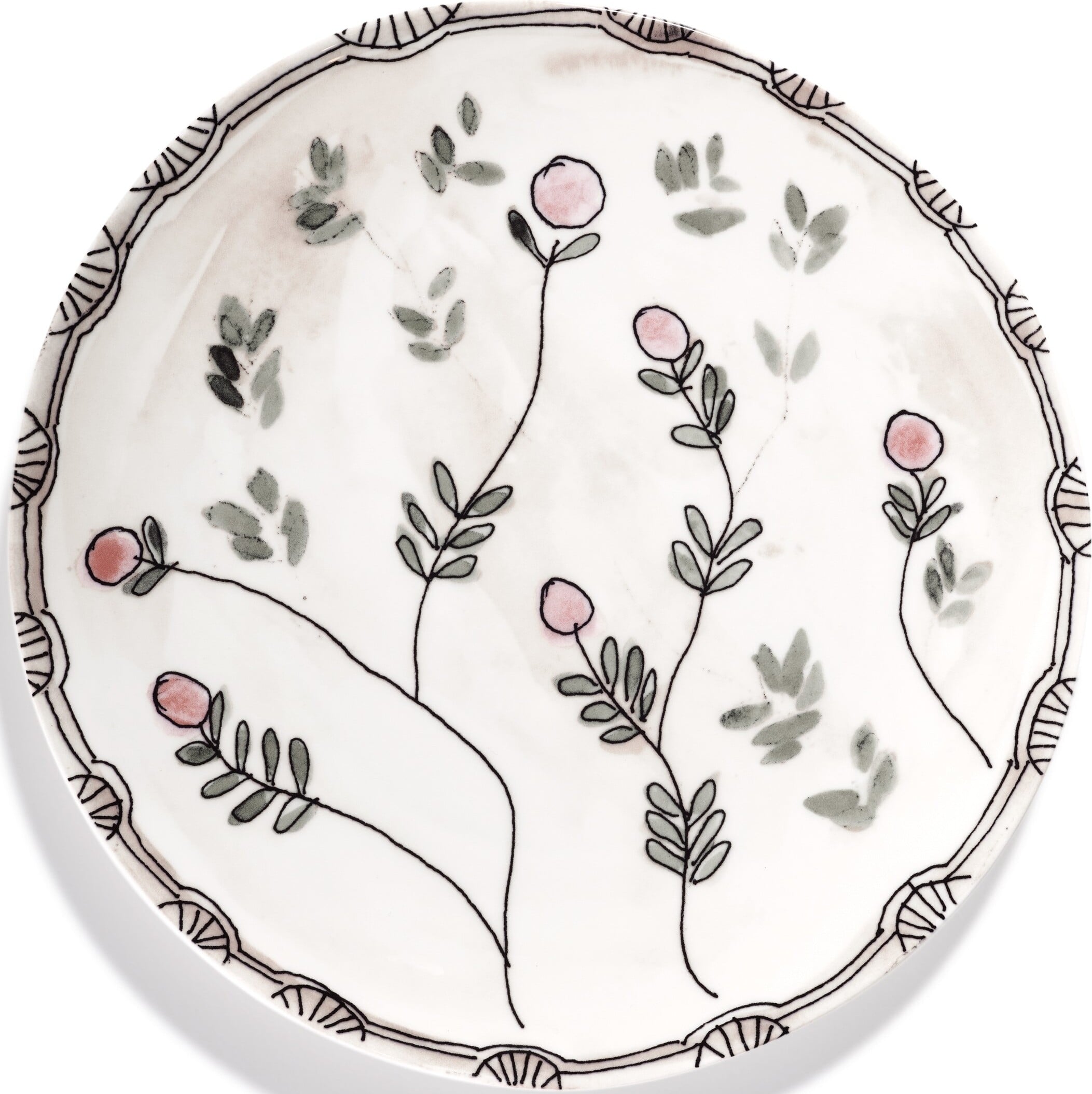 Talerze do serwowania Midnight Flowers Mirtillo Nude 31 cm 2 szt.