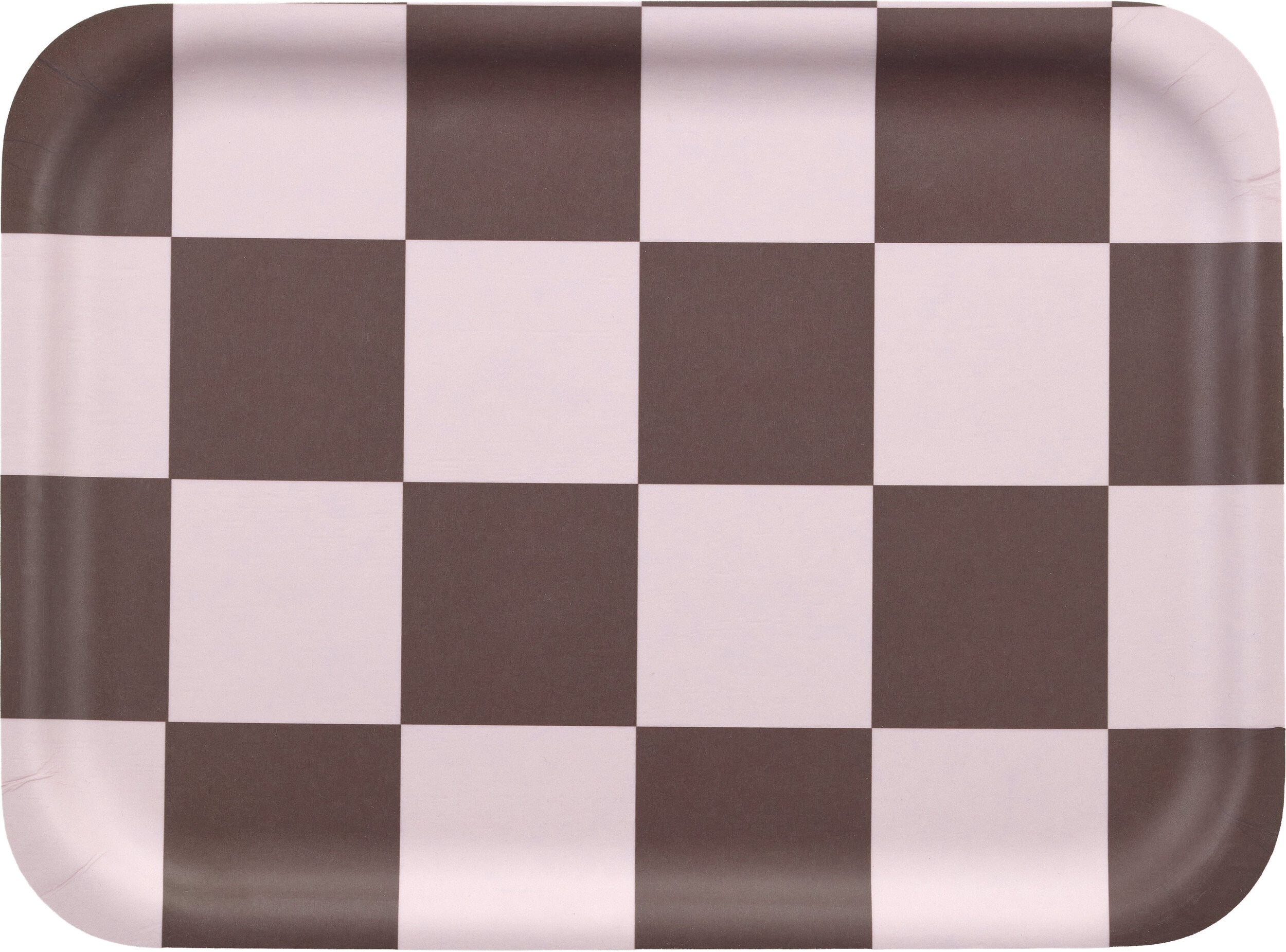 Taca do serwowania Checks & Stripes w pasy 27 x 20 cm brązowo-różowa