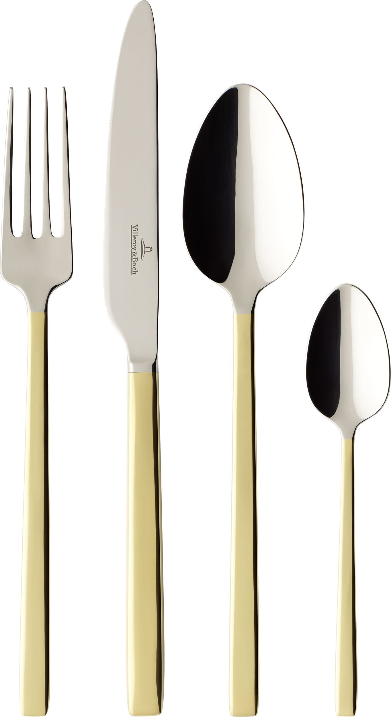 Komplet sztućców La Classica Partially Gold Plated 24 el.