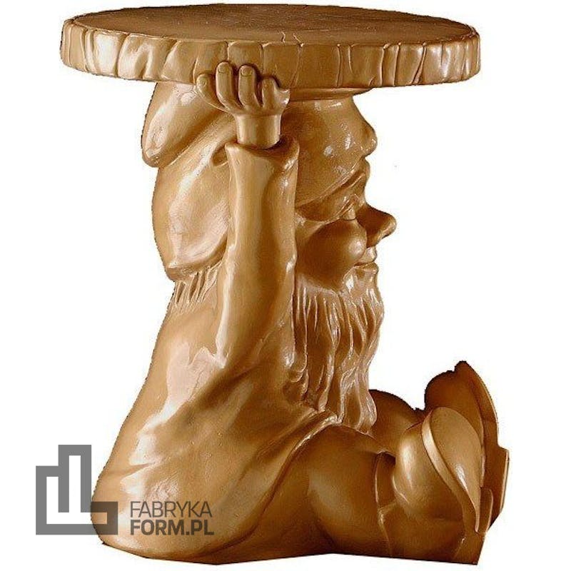 Stołek-stolik Gnomes Attila złoty
