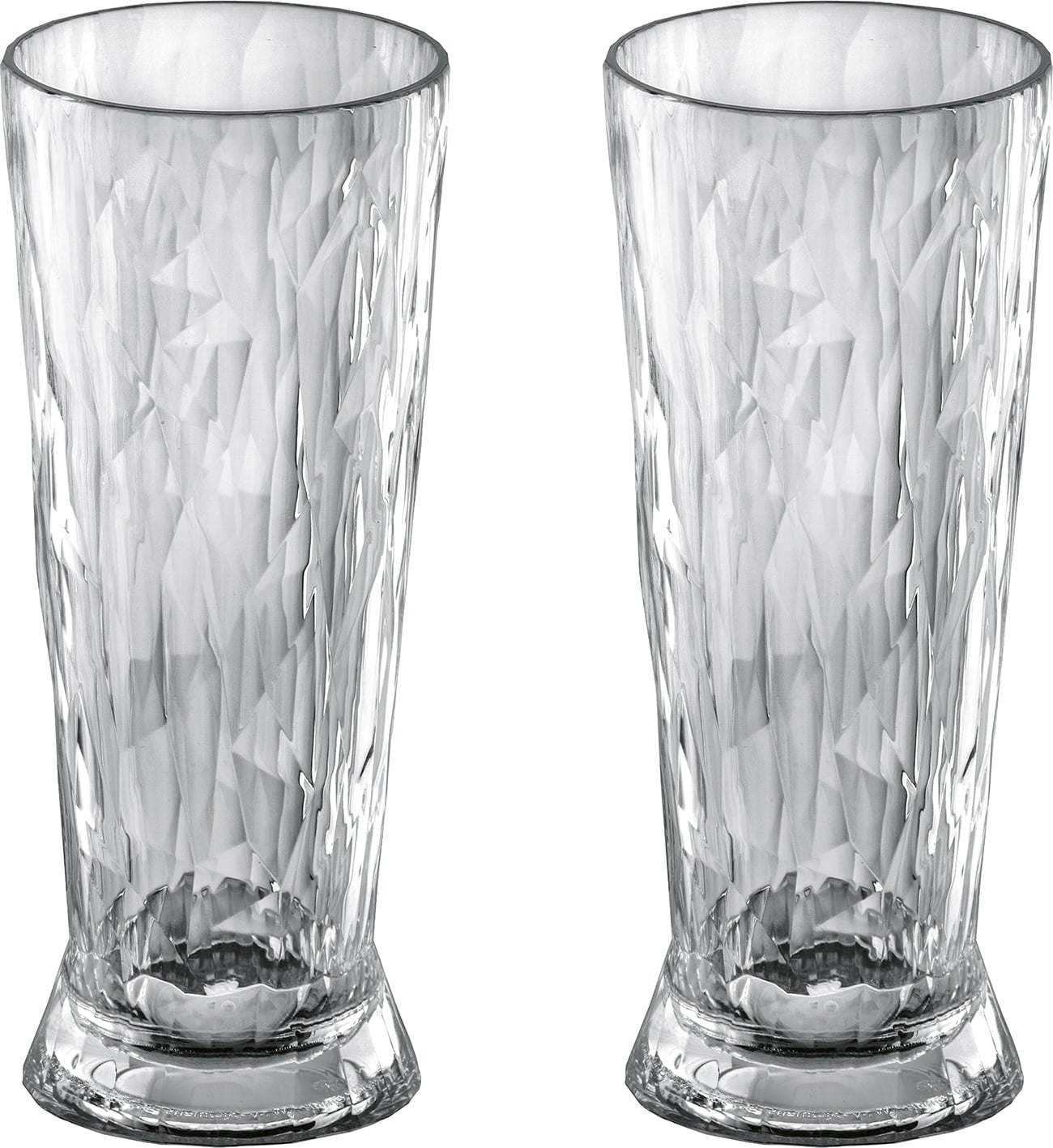 Szklanki do piwa z tworzywa Club No. 10 Tritan 300 ml jasnoszare 2 szt.