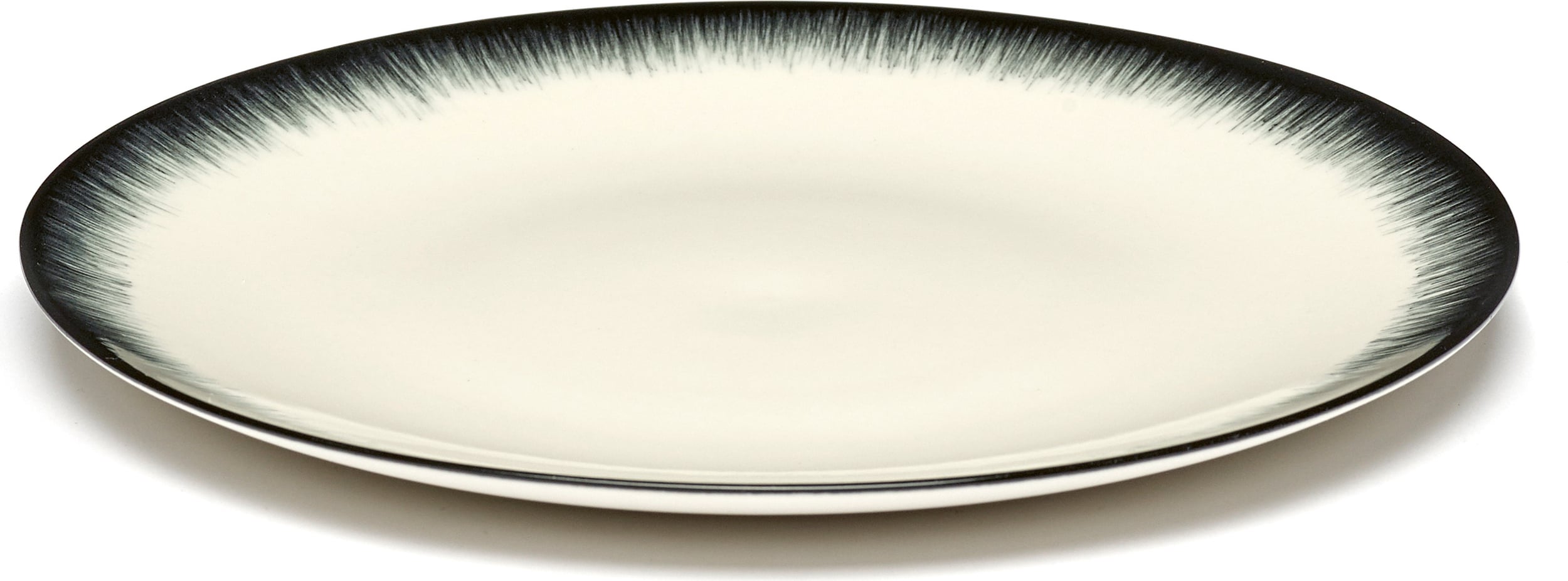 Talerz deserowy Dé 3 17 5 cm czarno-biały