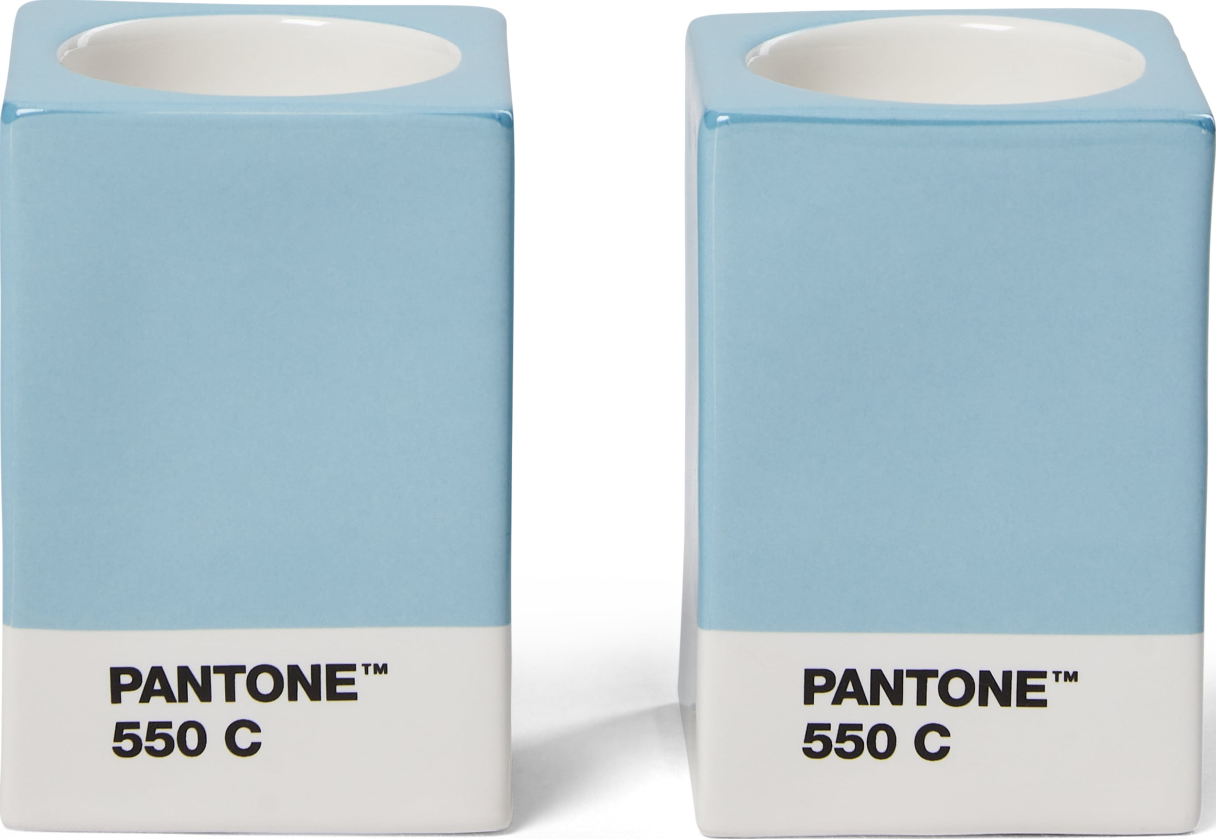 Świeczniki na klasyczne świece lub tealighty Pantone jasnoniebieskie 2 szt.