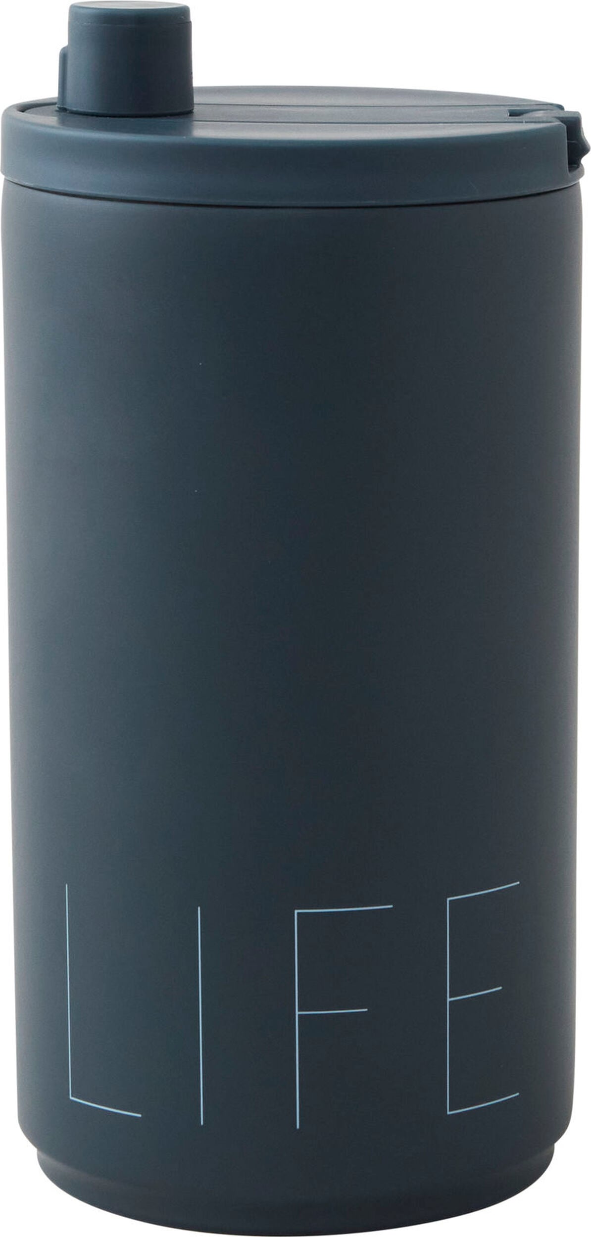Kubek podróżny Design Letters Life 350 ml niebieski