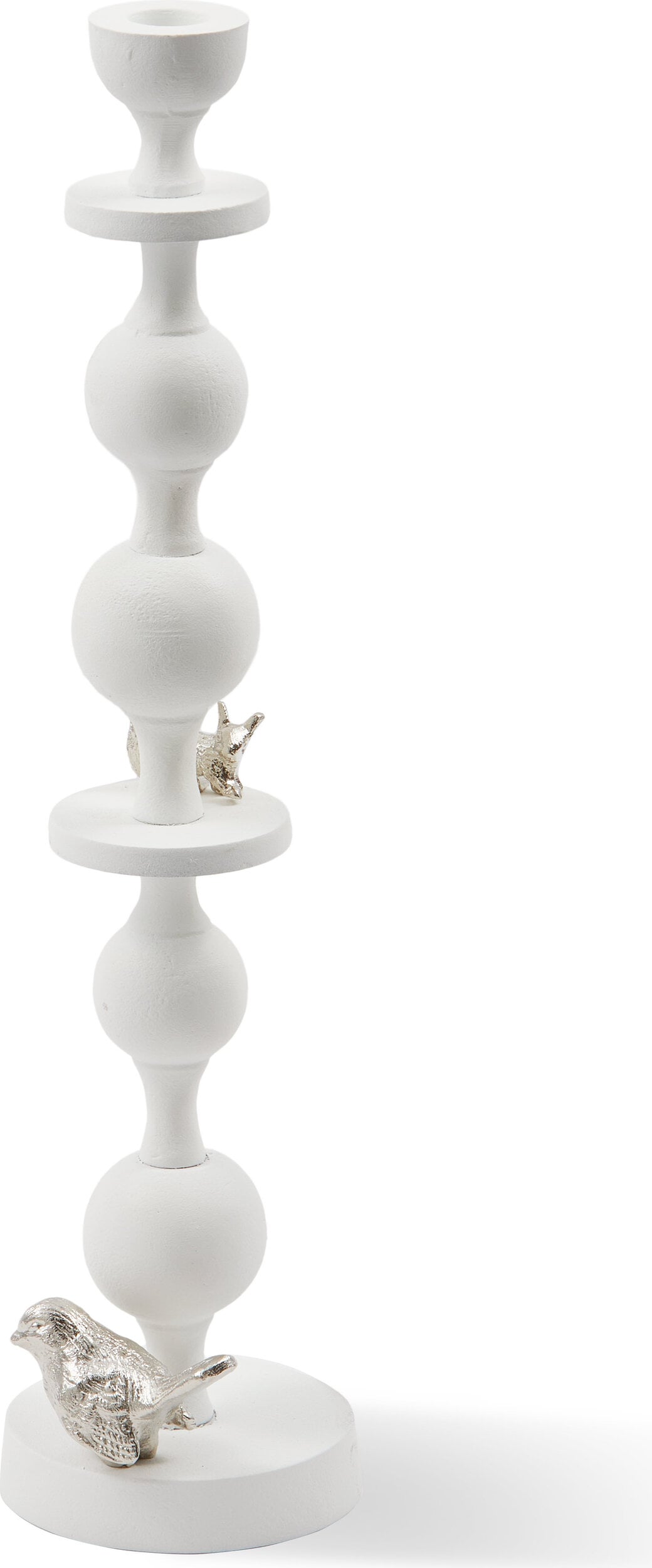 Świecznik na klasyczną świecę Climbing Pole 42 cm biały